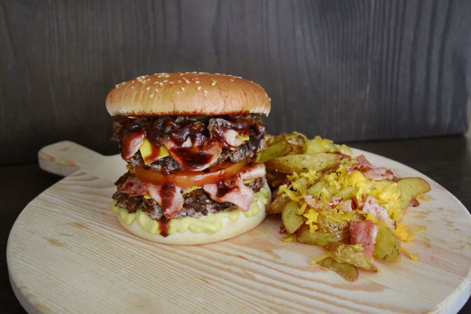 Nikon D3100 sample photo. Burger, cheese, cheeseburger, delicious photography