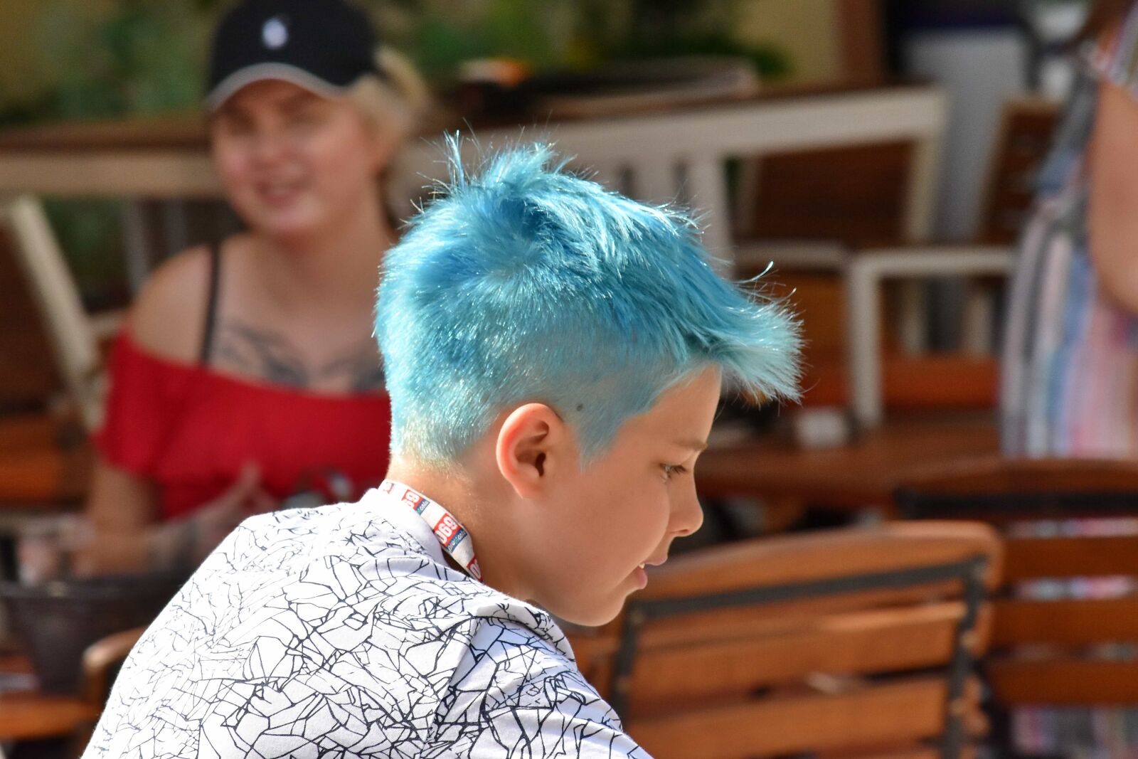 Nikon D5500 sample photo. Attraction, attractive, blue, hairstyle photography