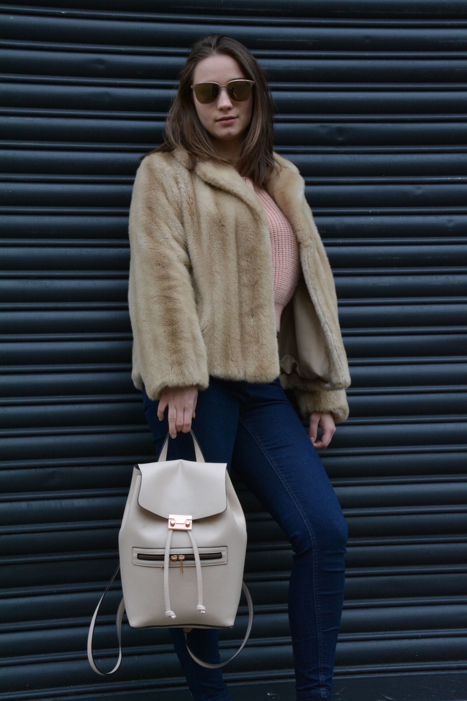 Nikon D5200 sample photo. Woman, coat, satchel photography