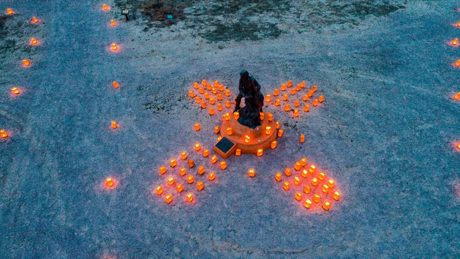 DJI FC6310 sample photo. Drone, las cruces, luminaries photography