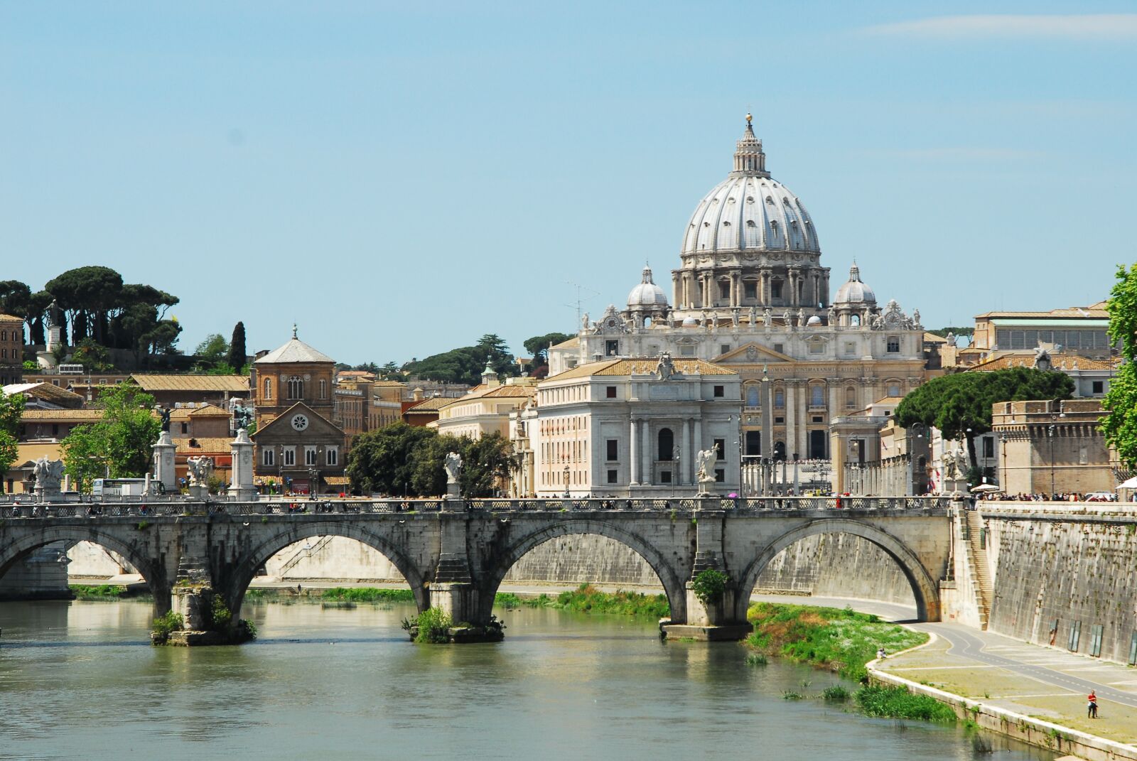 Nikon D200 sample photo. Rome, saint peters, tiber photography