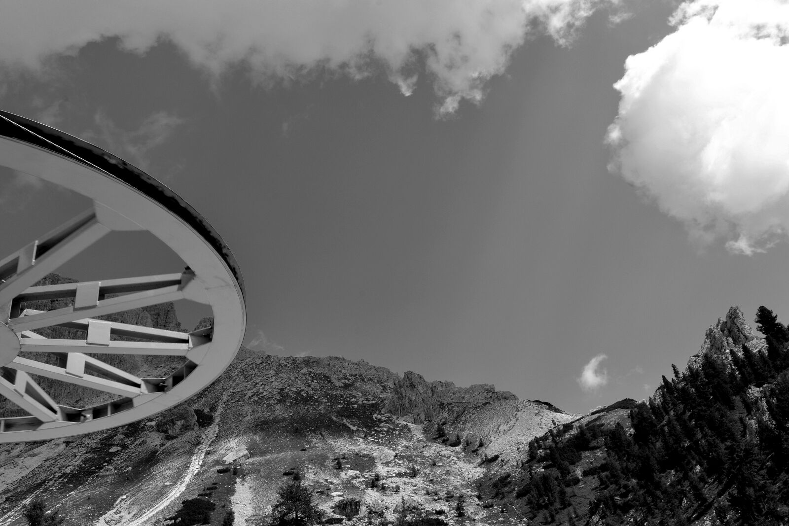 Nikon D3100 sample photo. Mountains, clouds, technology photography