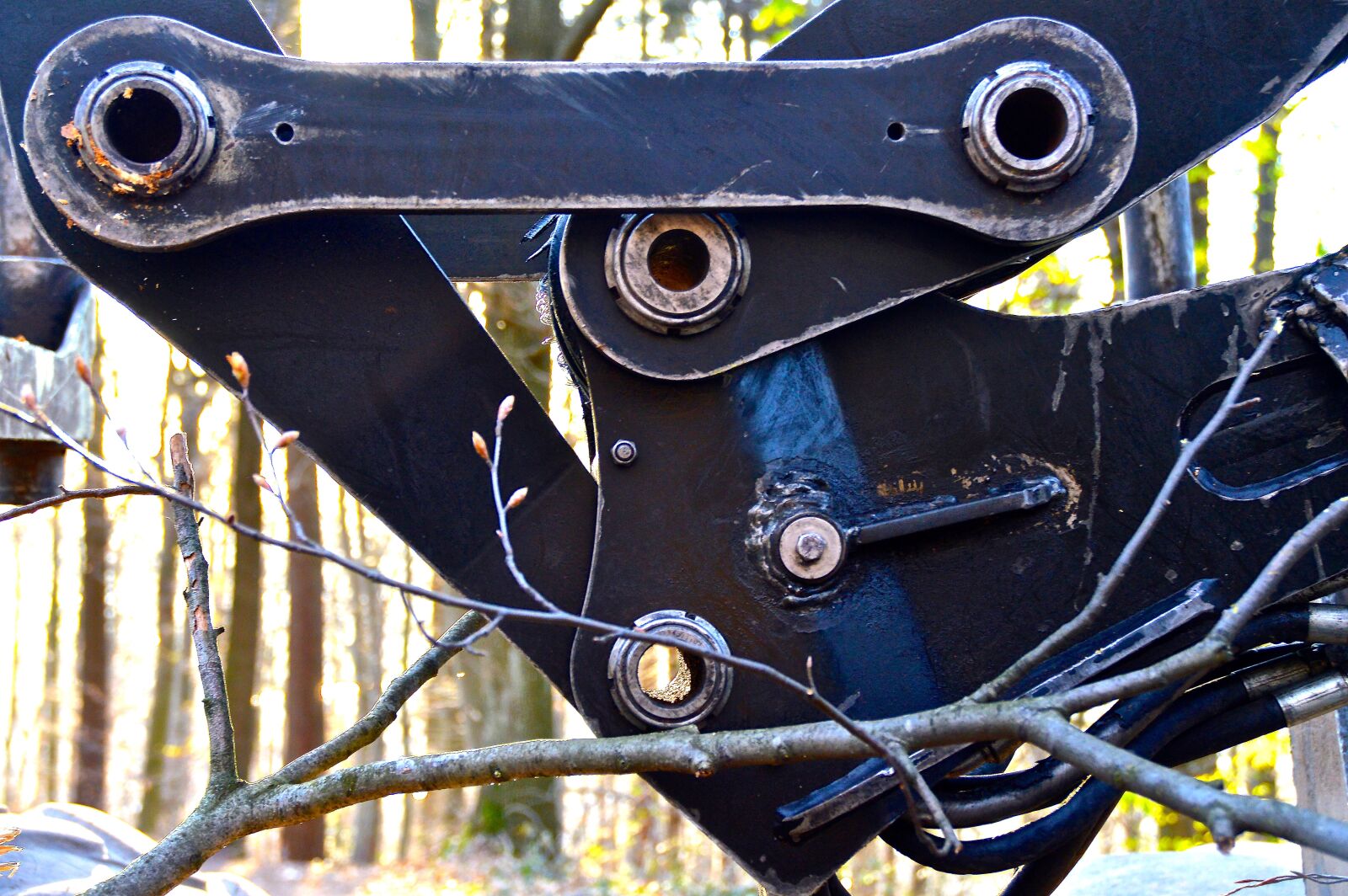 Nikon D3200 sample photo. Wood harvester, forest machine photography