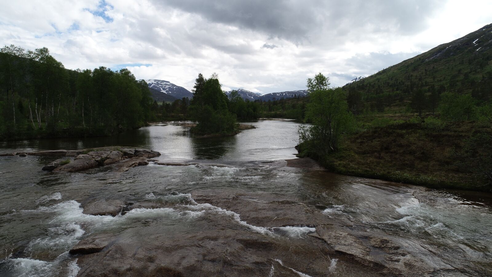 DJI FC6310 sample photo. Waterfalls, mountains, clean photography