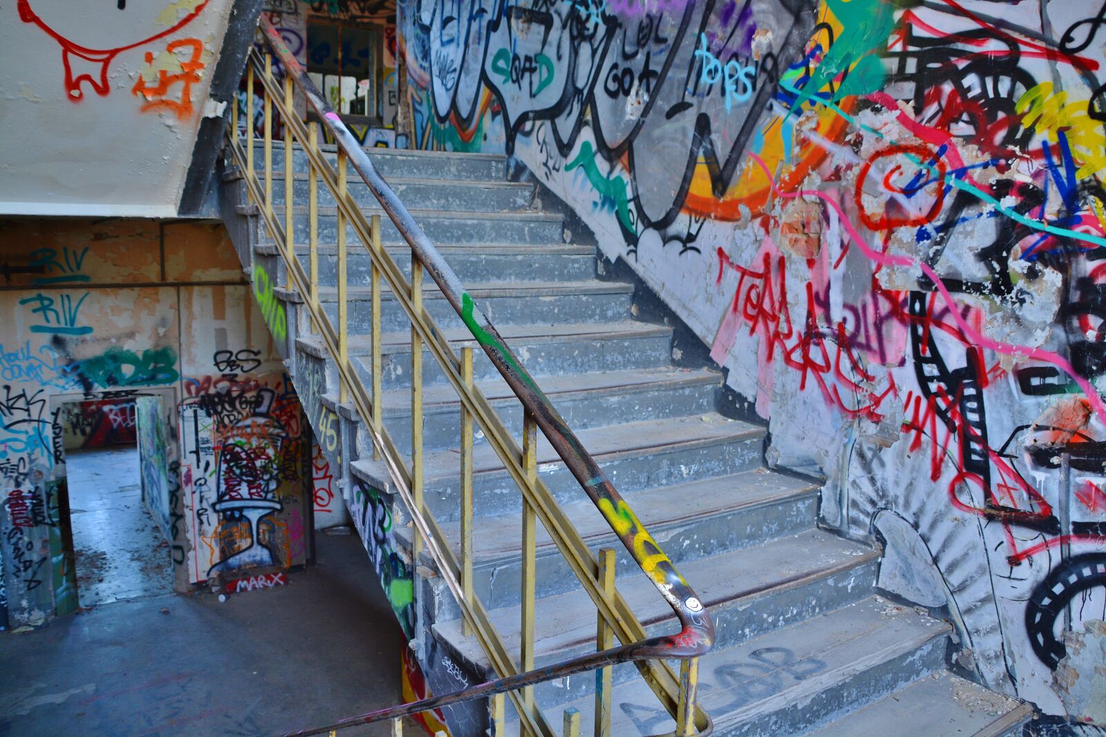 Nikon D5200 sample photo. Lost places, factory, stairs photography