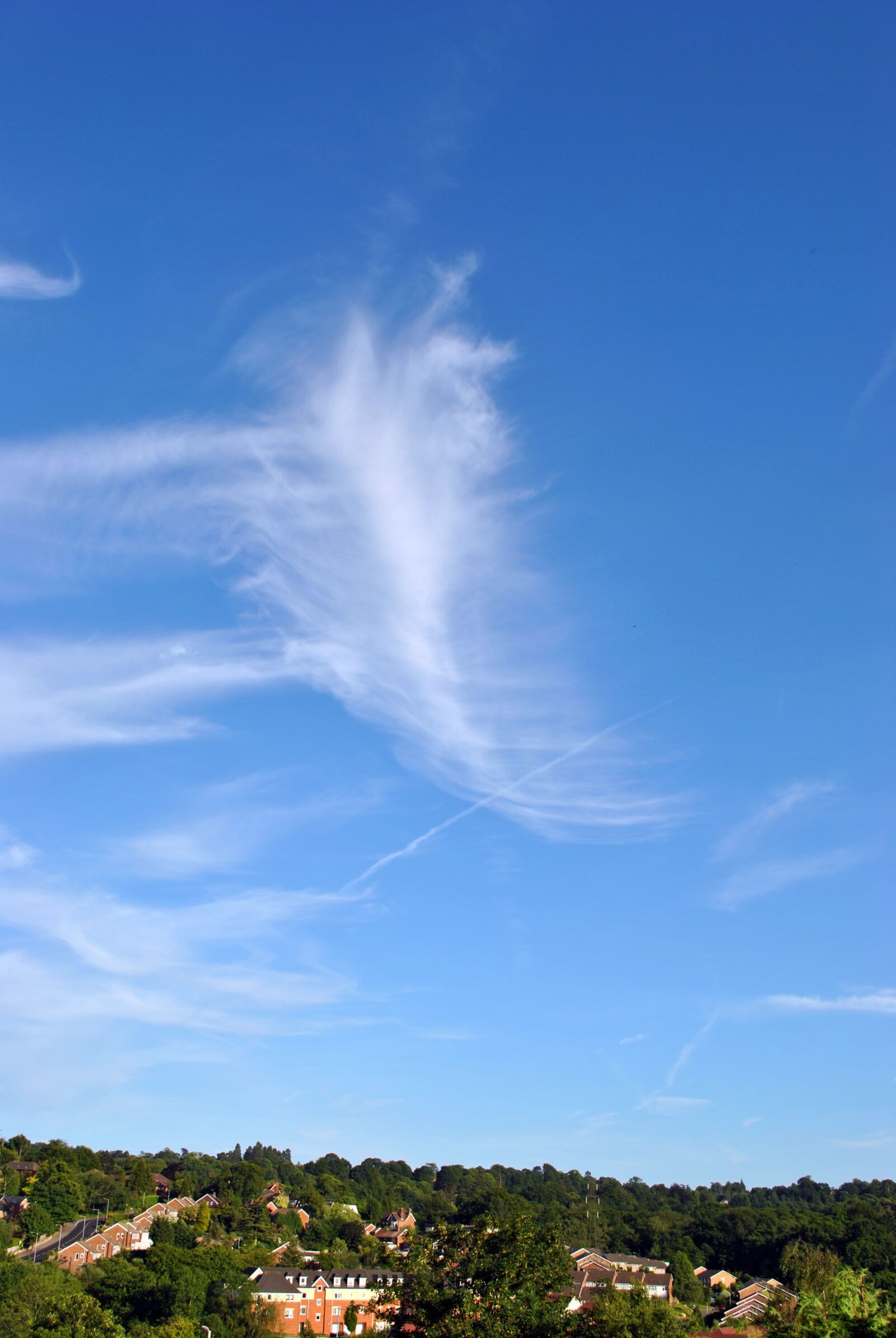 Nikon D3000 sample photo. Clouds, sky, vapour trails photography