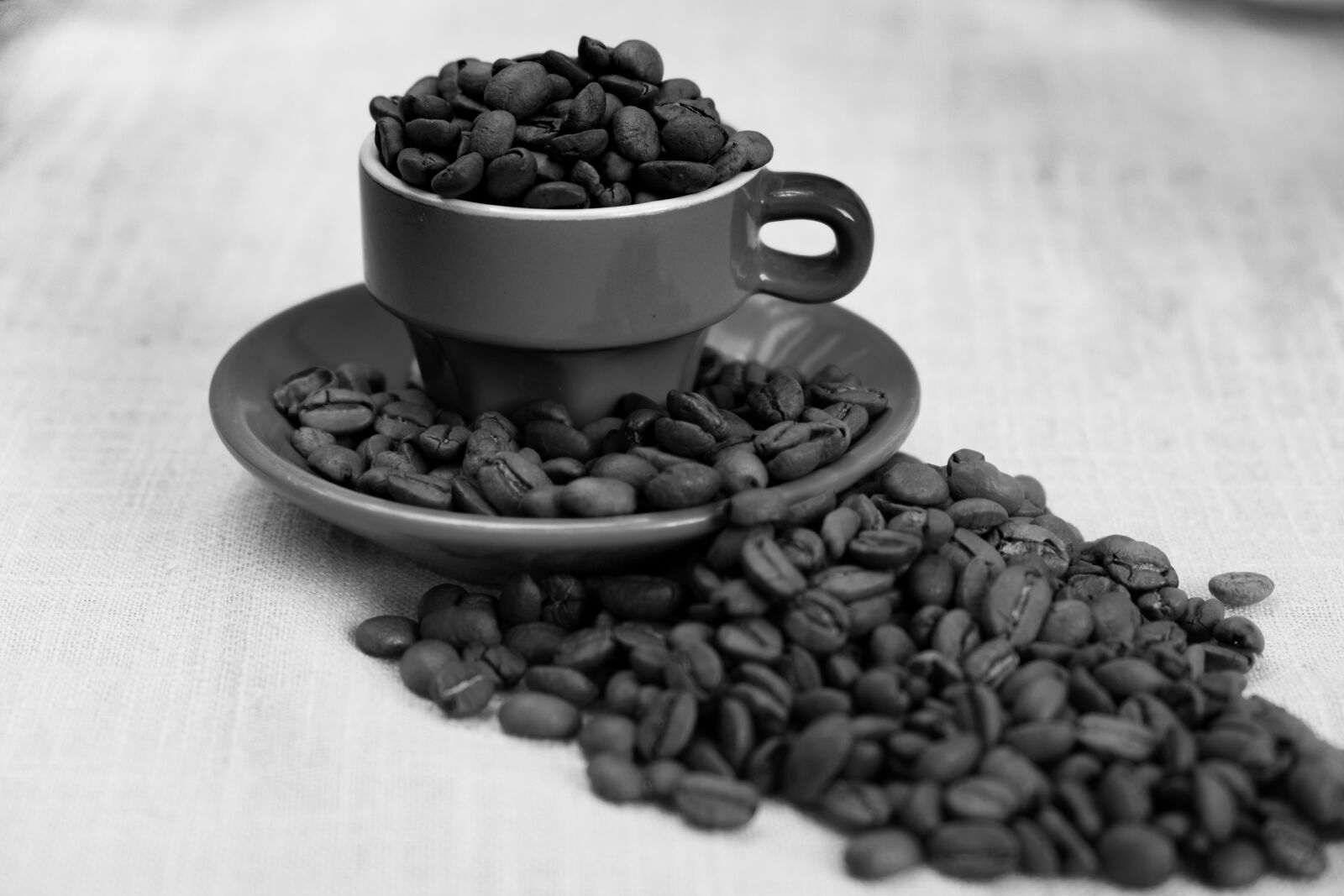 Fujifilm X-T10 sample photo. Teacup, grains, coffee photography