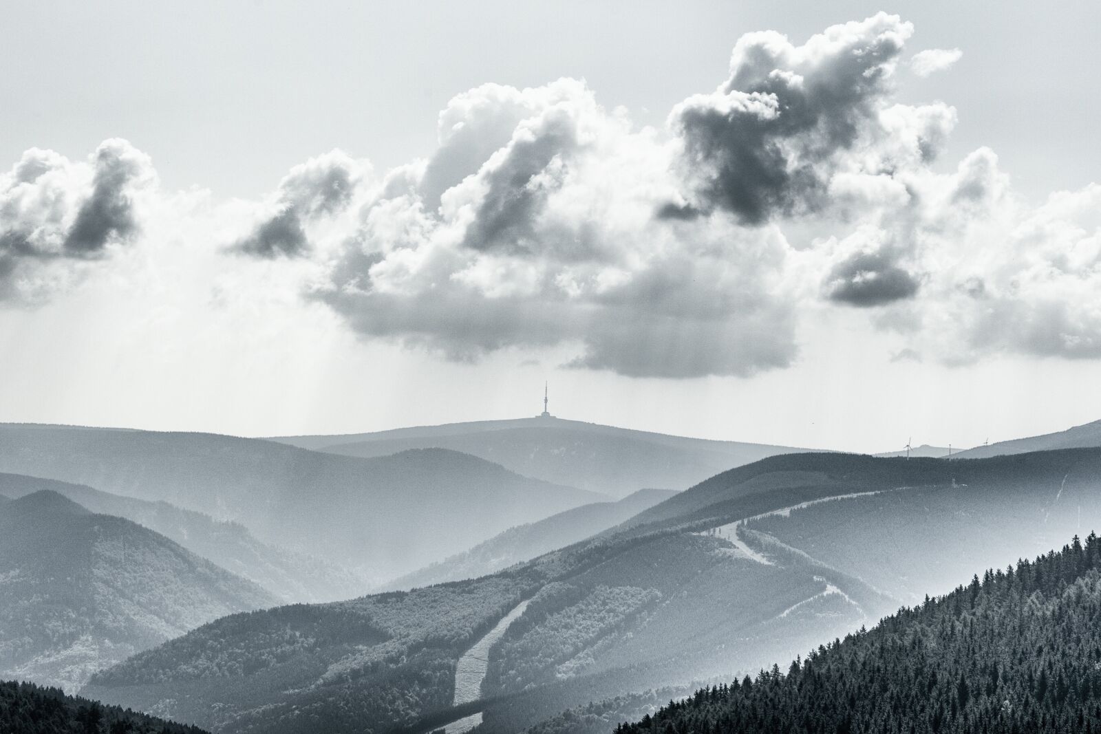 Nikon D700 sample photo. Clouds, mountains, forest photography