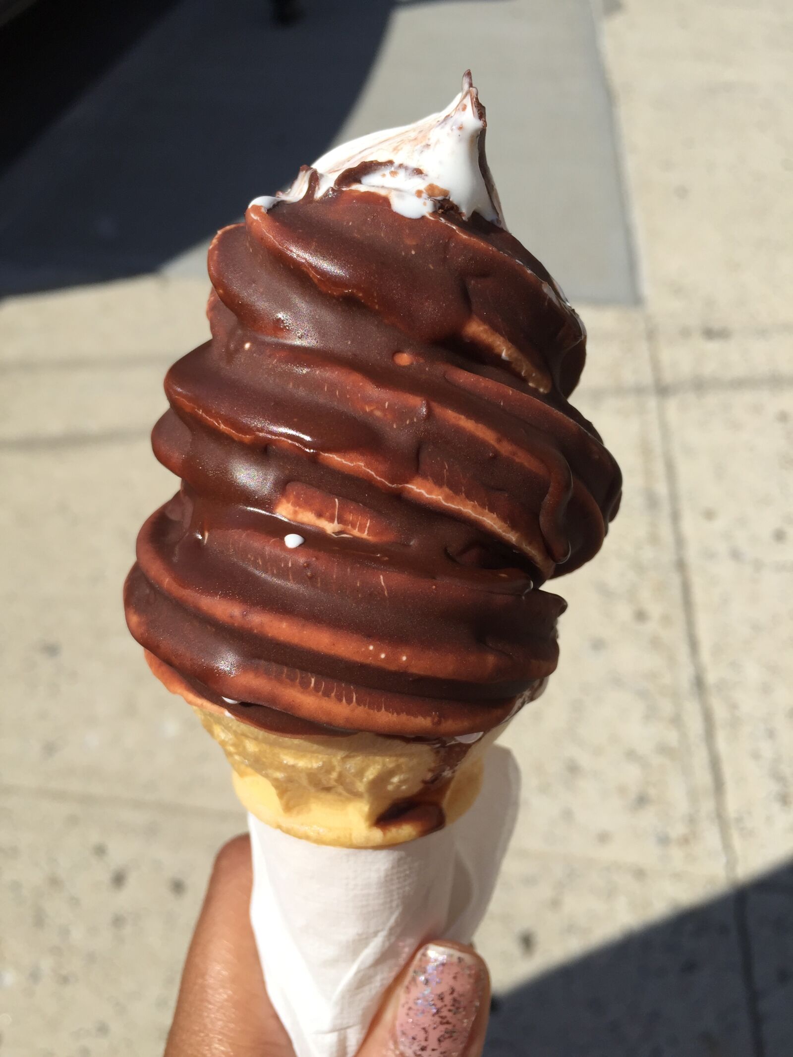 Apple iPhone 6 sample photo. Ice cream, cone, dessert photography