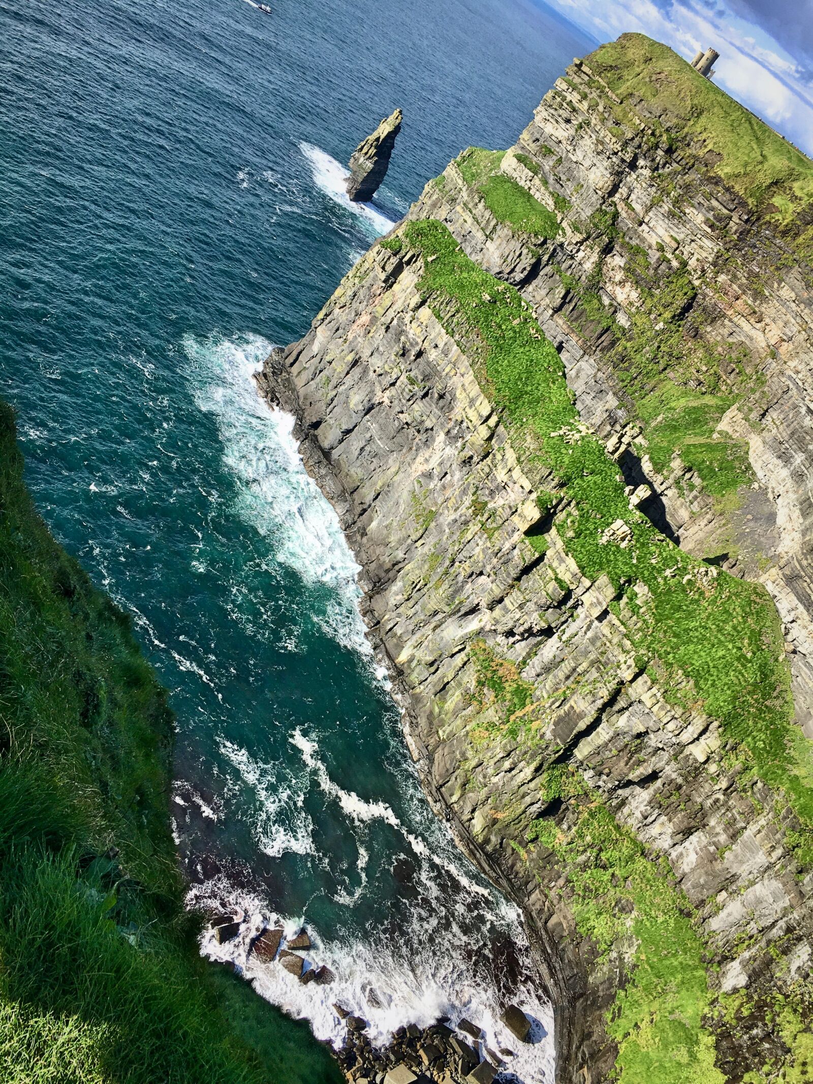 Apple iPhone 6s sample photo. Cliffs, cliffside, green, grass photography