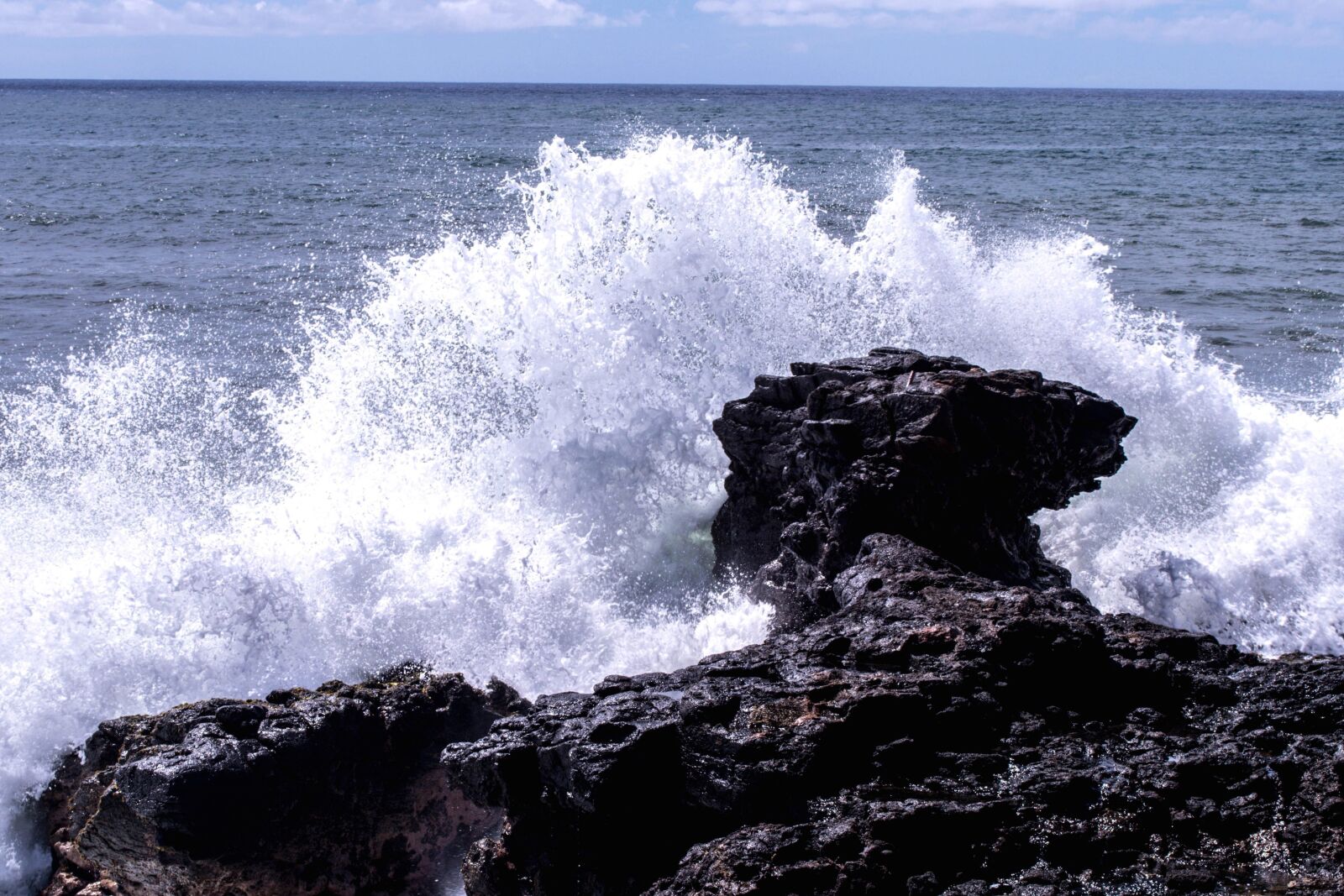 Nikon D5200 sample photo. Rock, splash, ocean, water photography