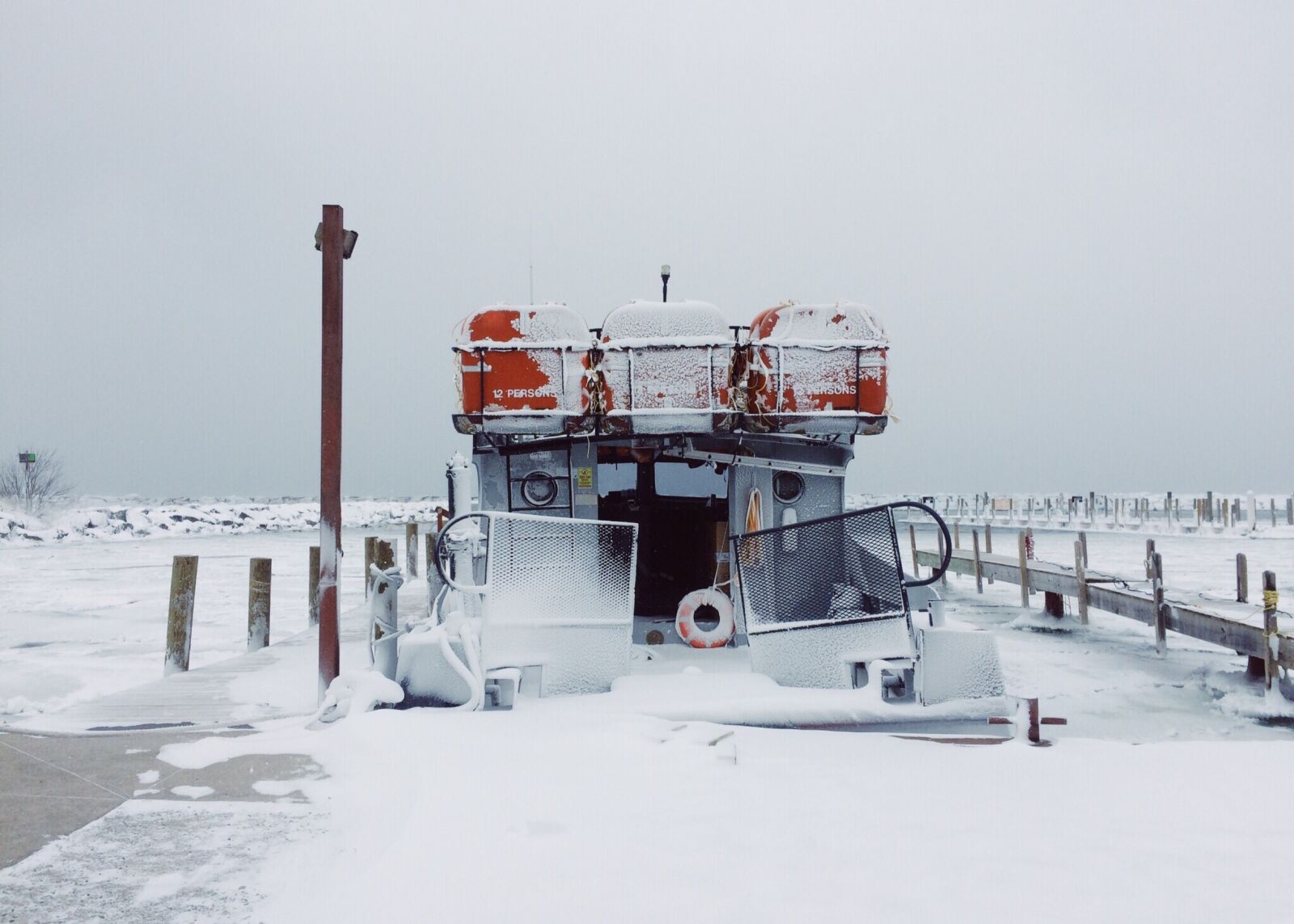 iPhone 5s back camera 4.15mm f/2.2 sample photo. Winter, industry, snow photography