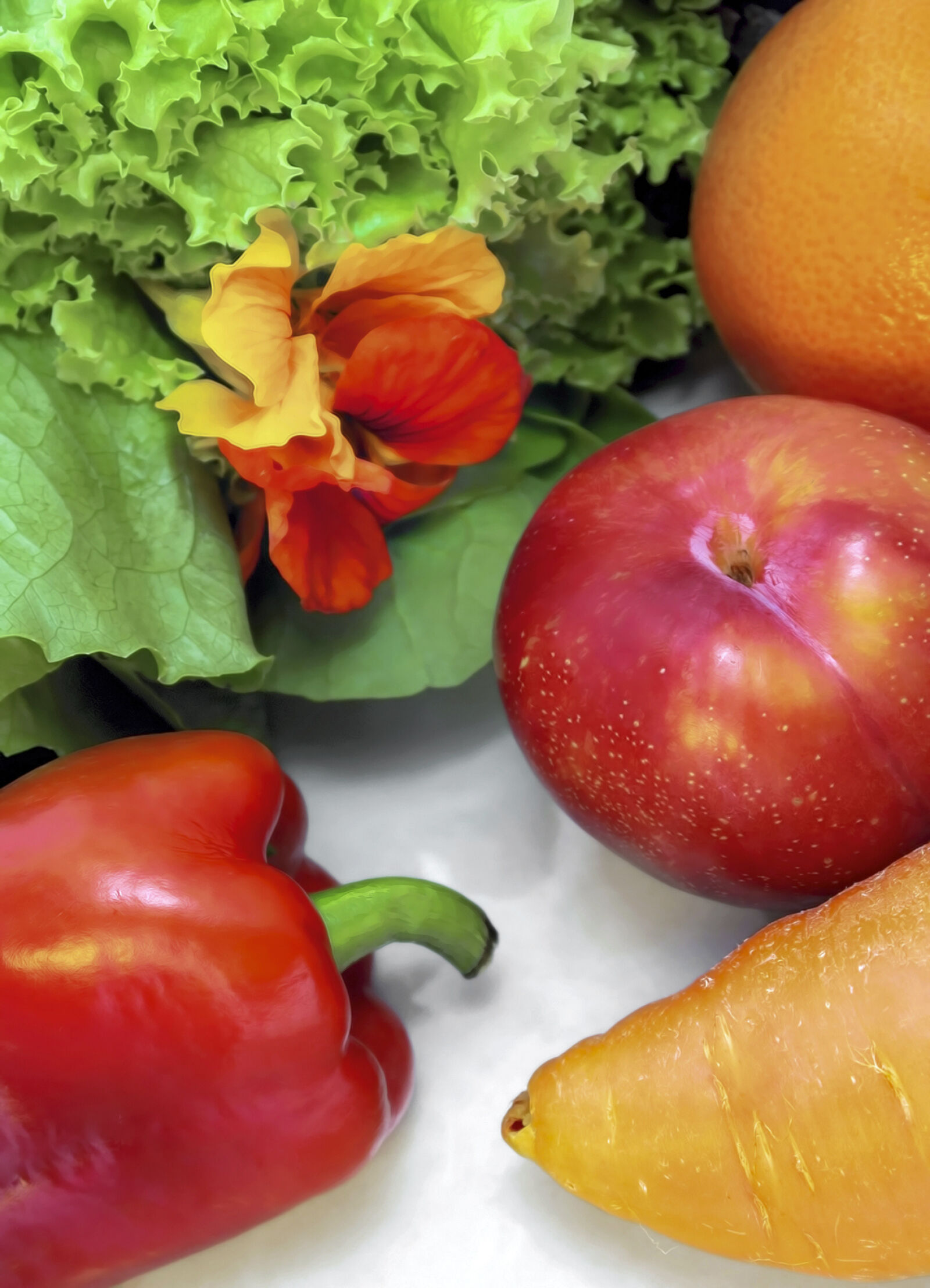 Nikon 1 Nikkor VR 10-30mm F3.5-5.6 sample photo. Apples, carrots, color, flores photography