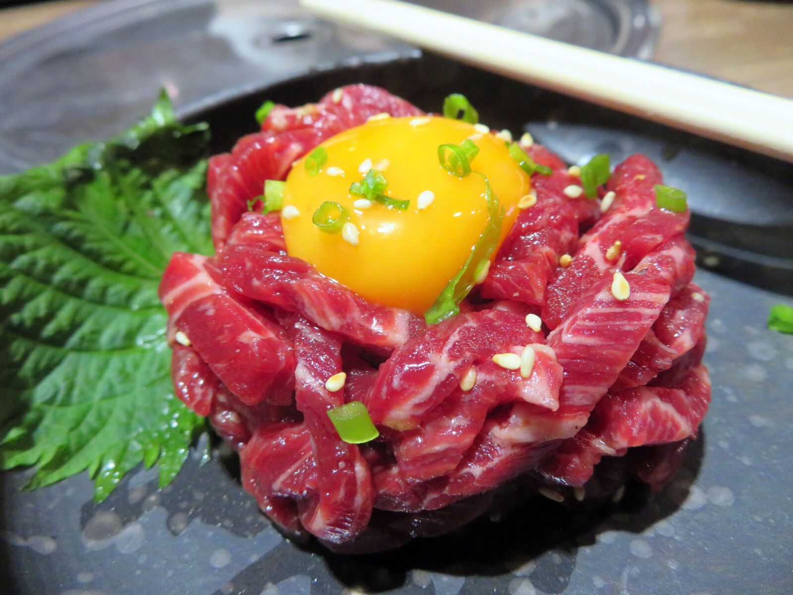Canon PowerShot SX730 HS sample photo. Beef, raw beef, egg photography