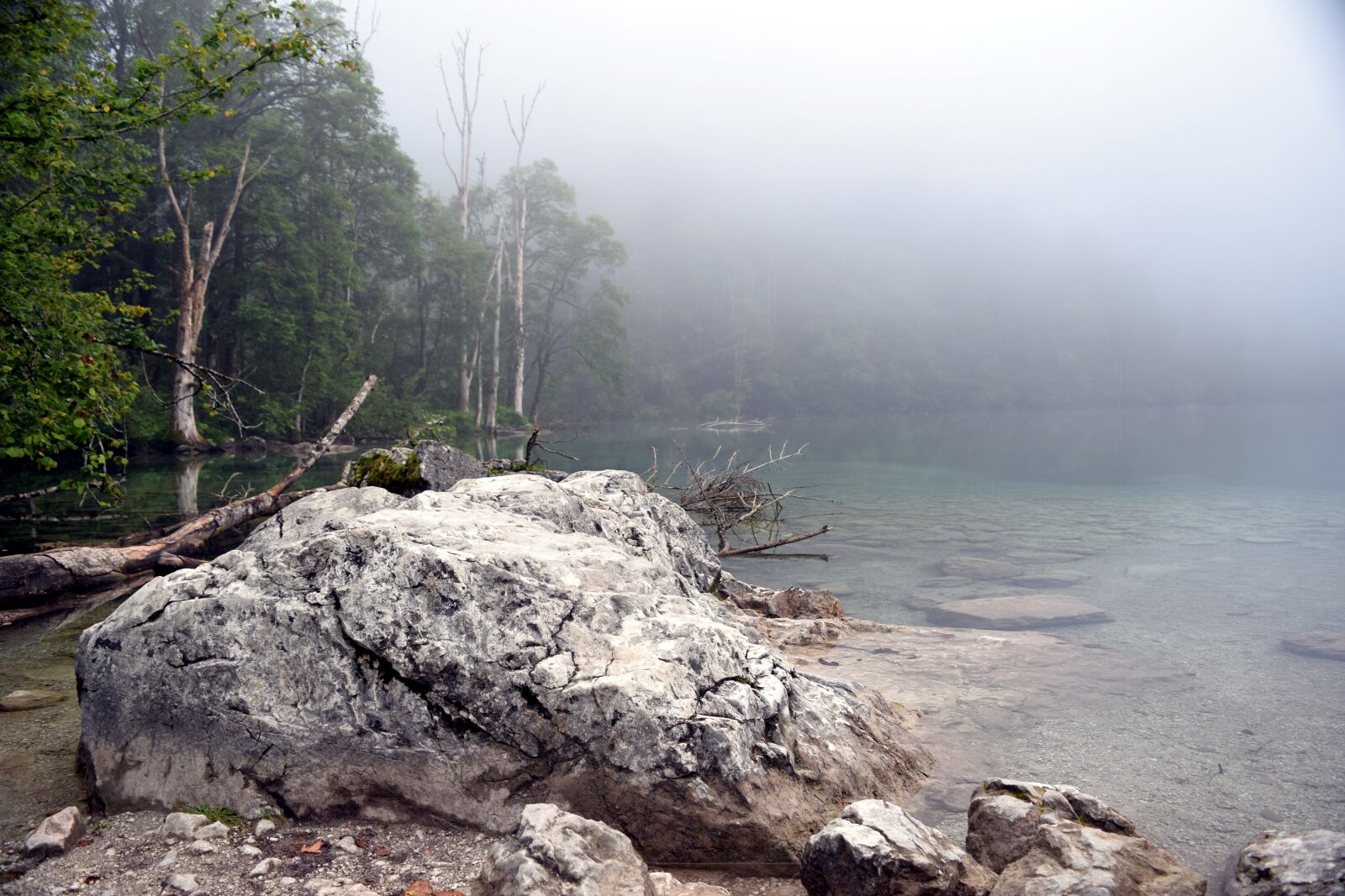 Nikon D5300 sample photo. Lake, mountains, fog photography