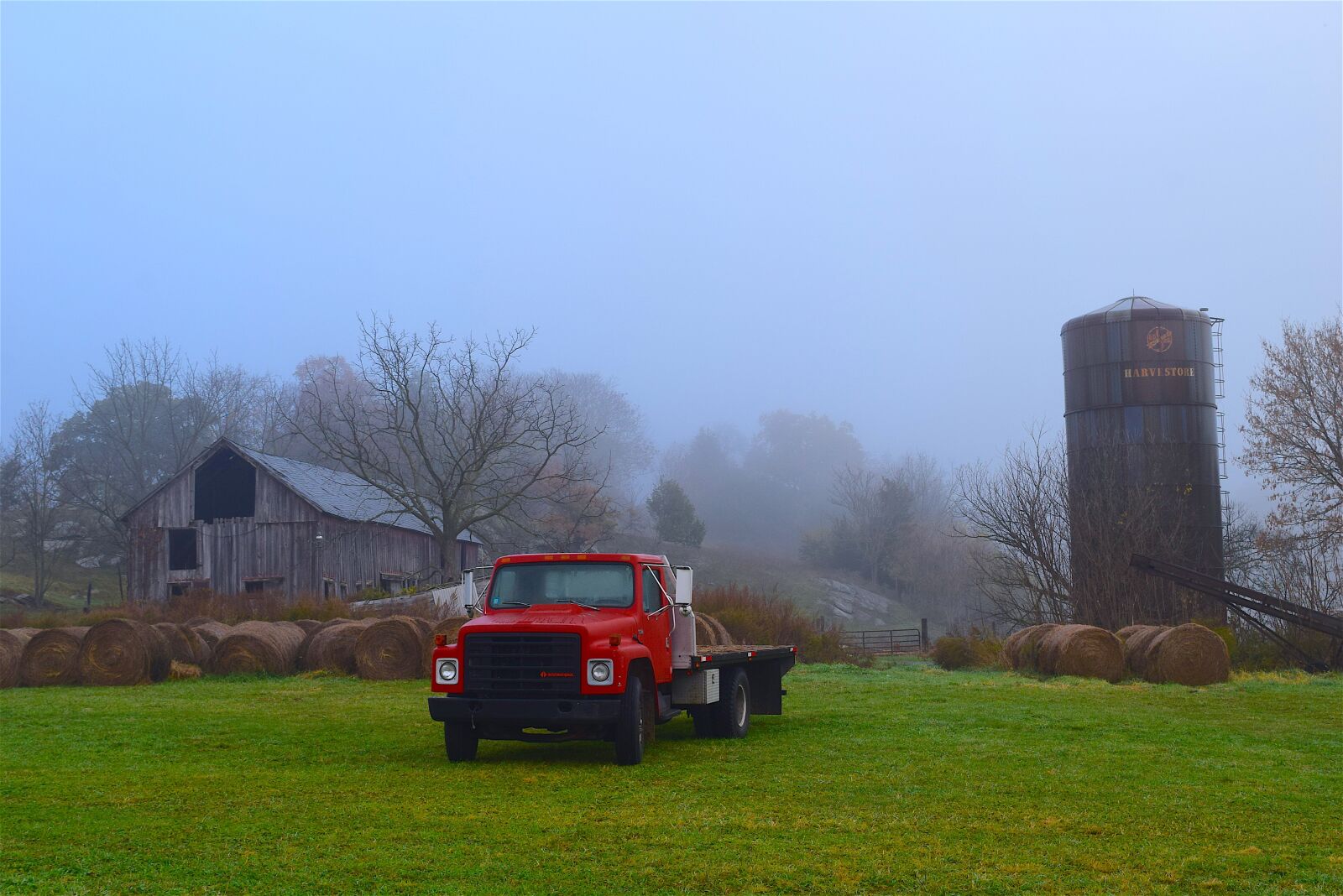 Nikon D3300 sample photo. Farm, truck, silo photography