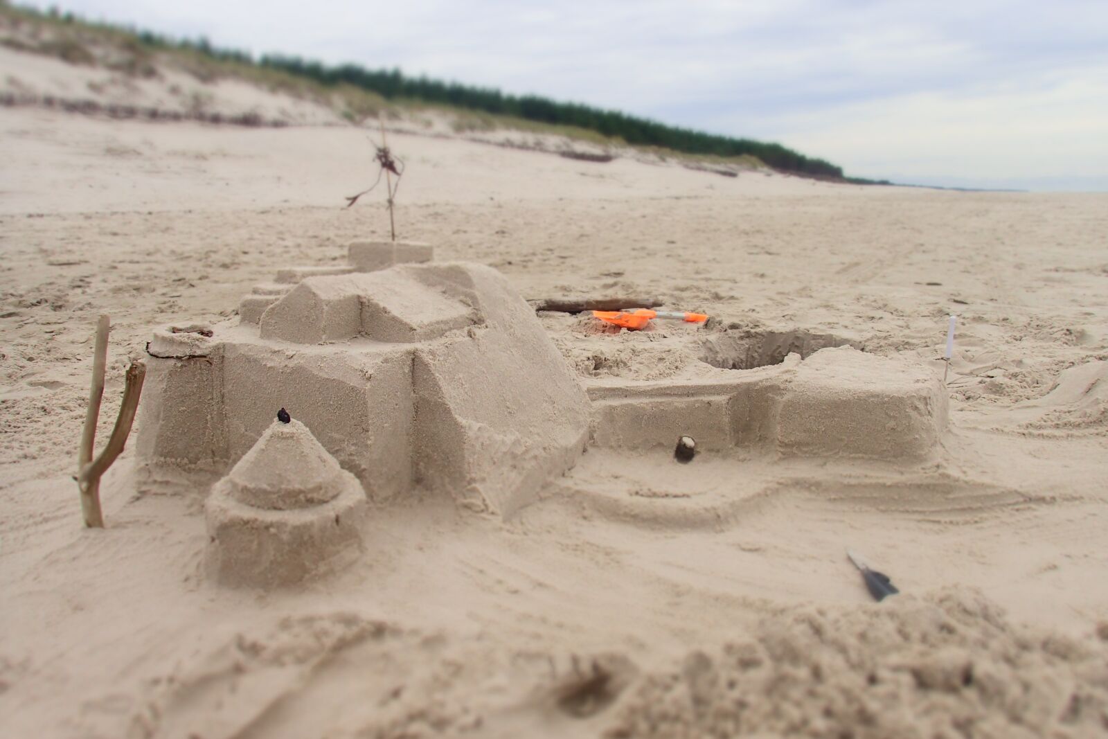 Olympus TG-3 sample photo. Castle, sand castle, sand photography