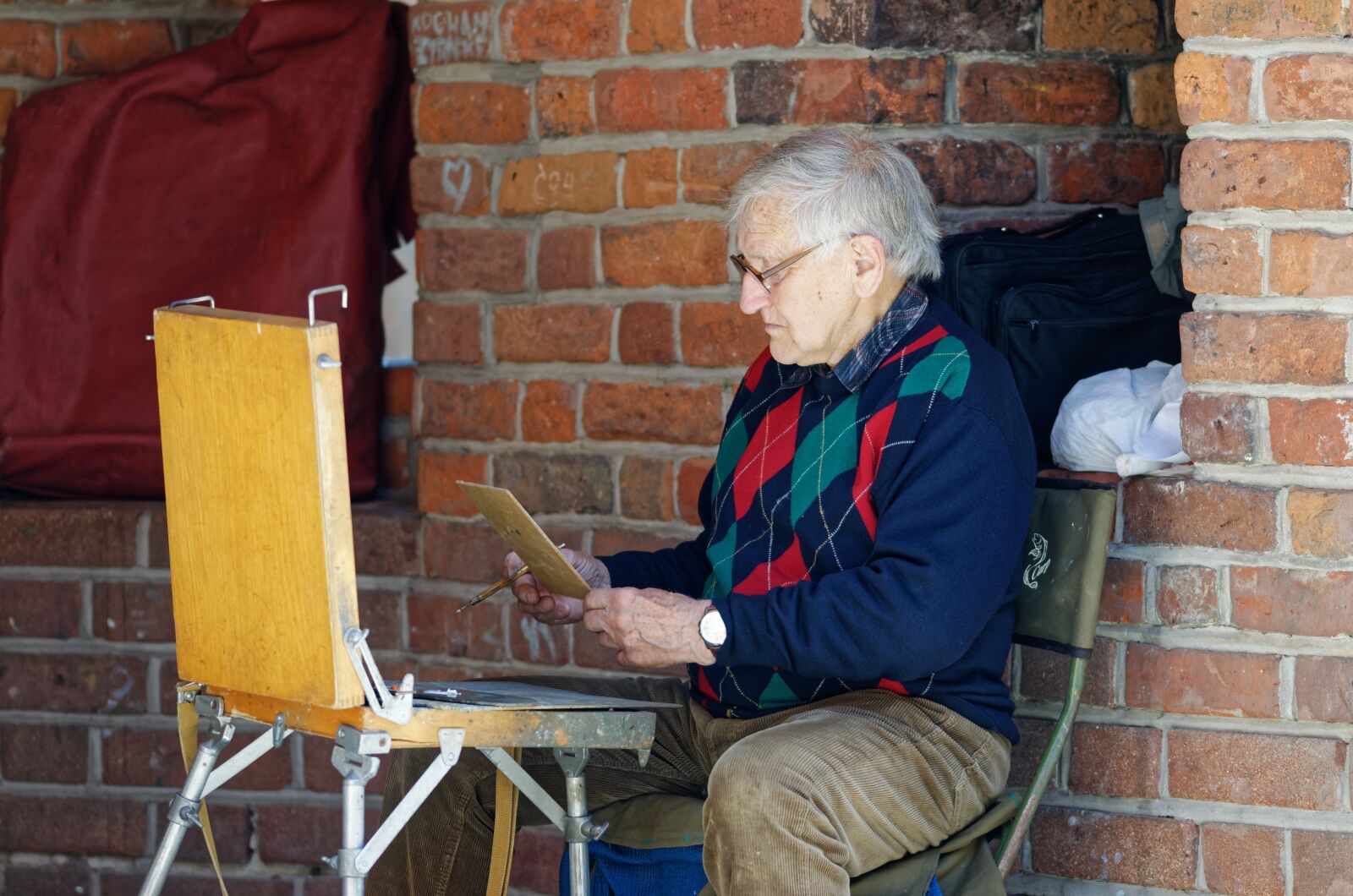 Nikon D5100 sample photo. Man, old, artist photography
