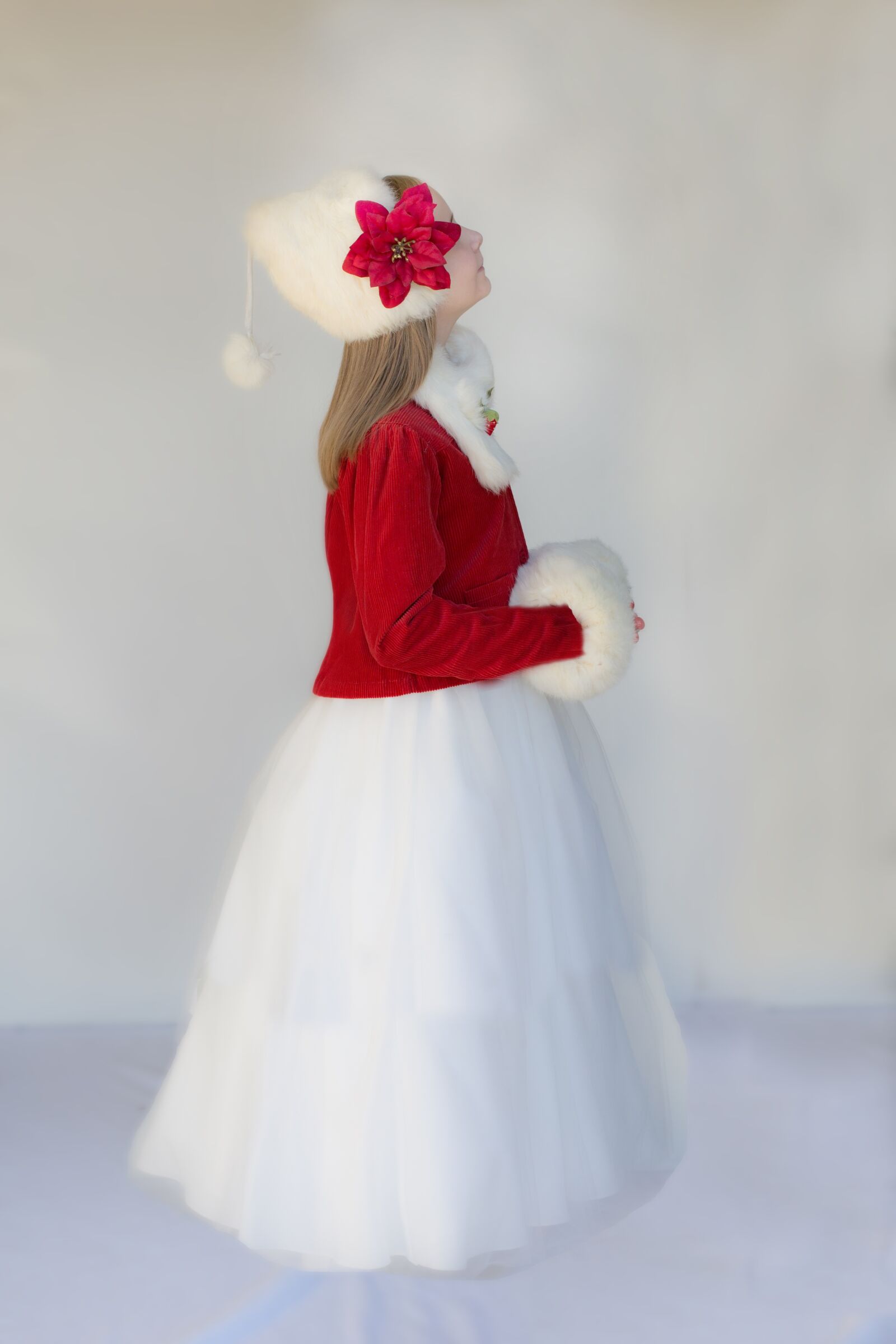 Canon EF 50mm F1.4 USM sample photo. Christmas child, red coat photography