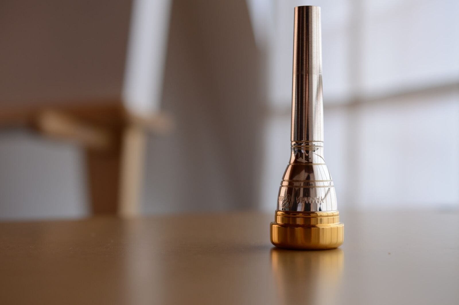 Nikon D3200 sample photo. Trumpet, mouthpiece, bokeh photography