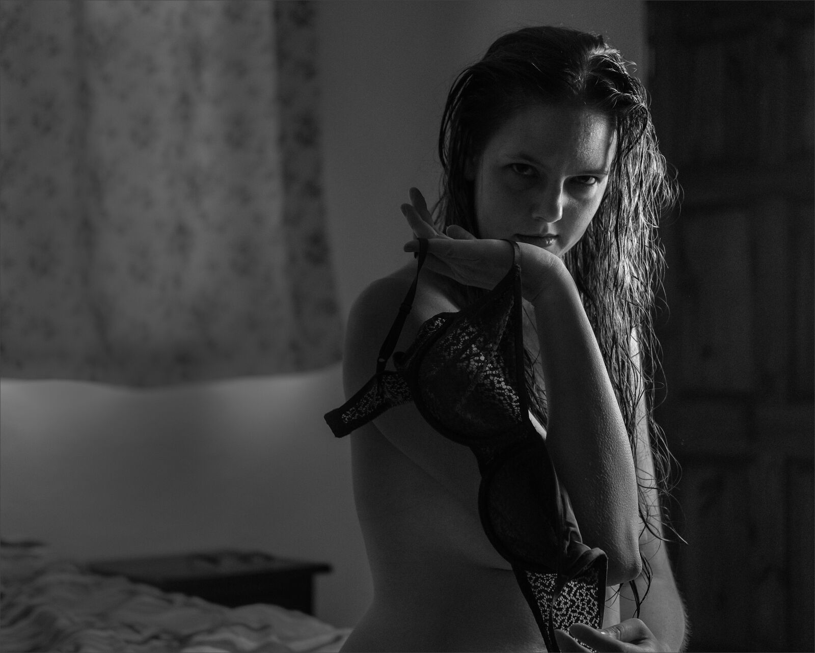 Fujifilm X-E3 sample photo. Bath, lingerie, bra photography