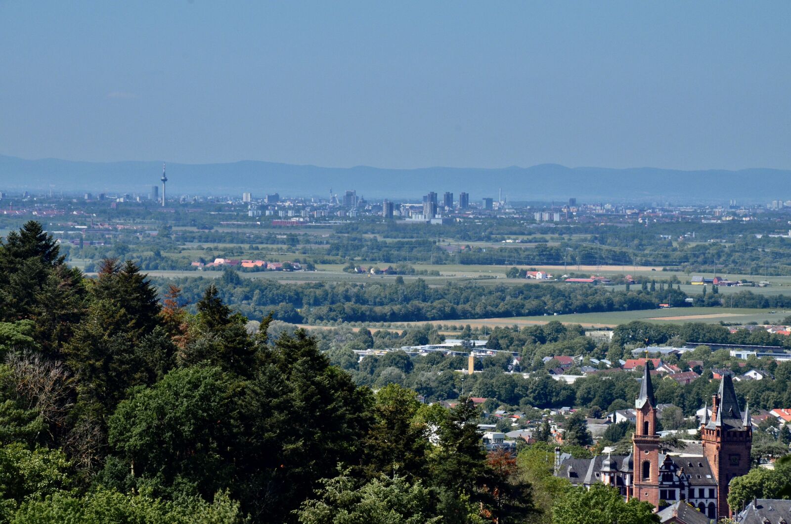 Nikon D5100 sample photo. Weinheim, mannheim, skyline photography