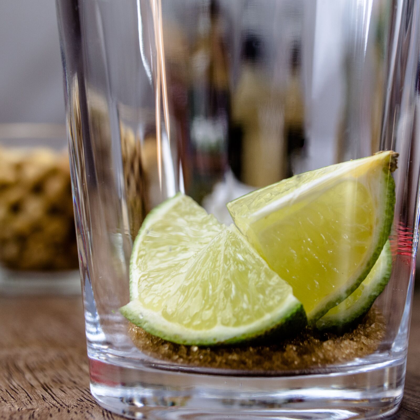Nikon D3200 sample photo. Lime, cane sugar, cocktail photography