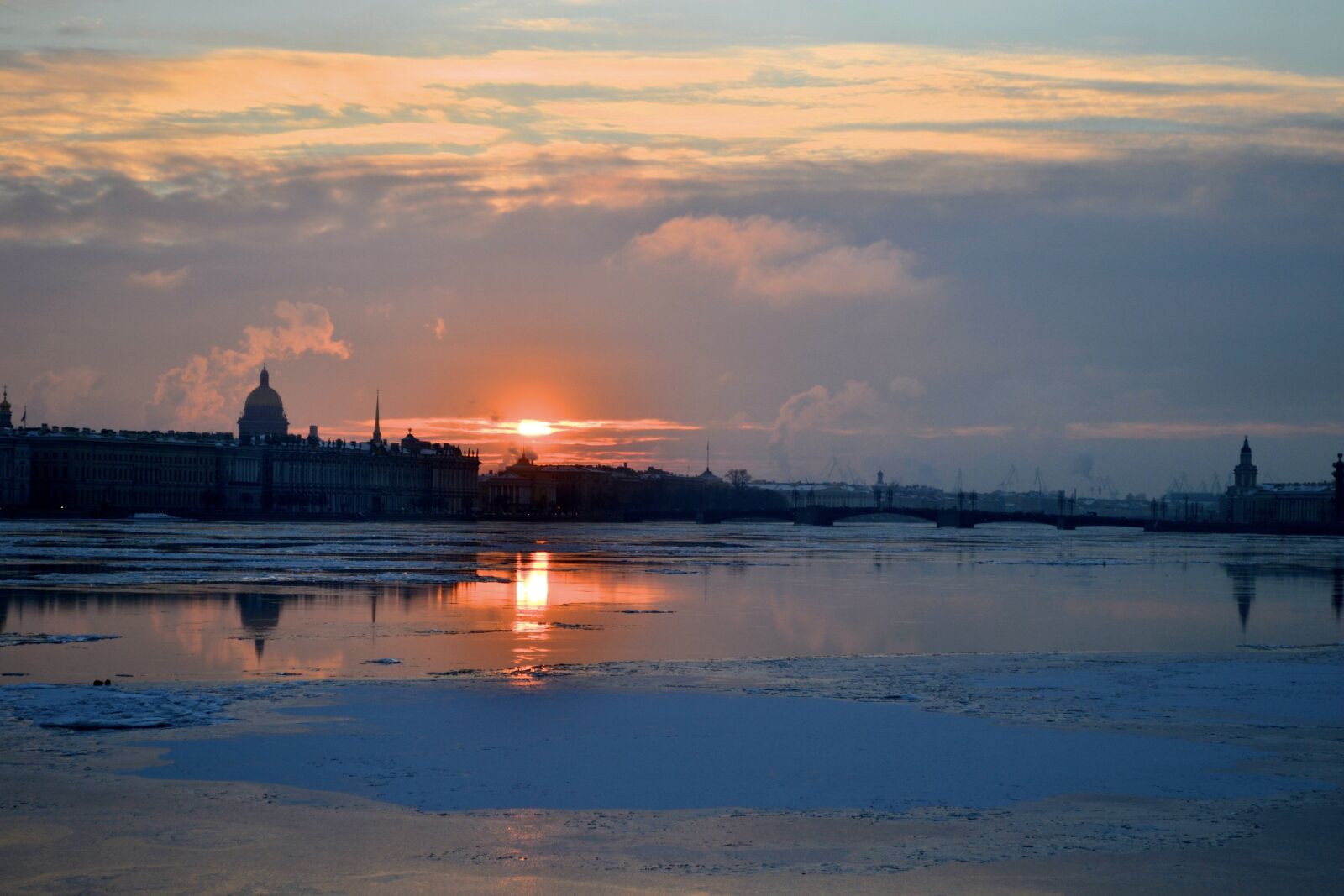 Nikon D3100 sample photo. Russia, sunset, winter photography