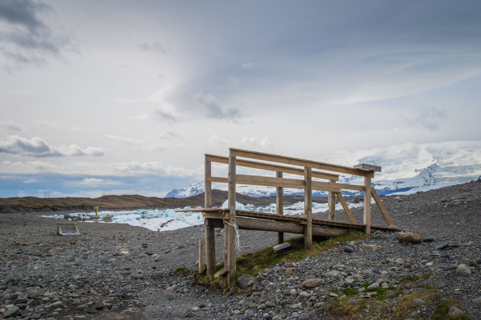 Sony SLT-A77 sample photo. Iceland, ice, wooden frame photography