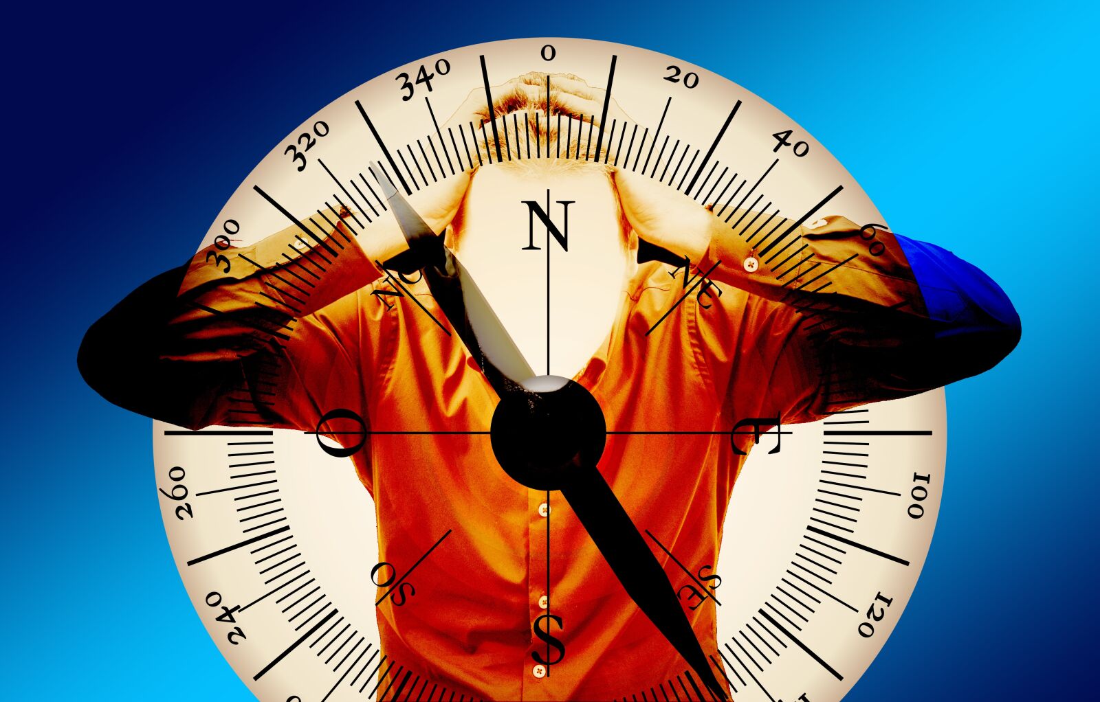 Nikon D90 sample photo. Face, compass, disoriented photography