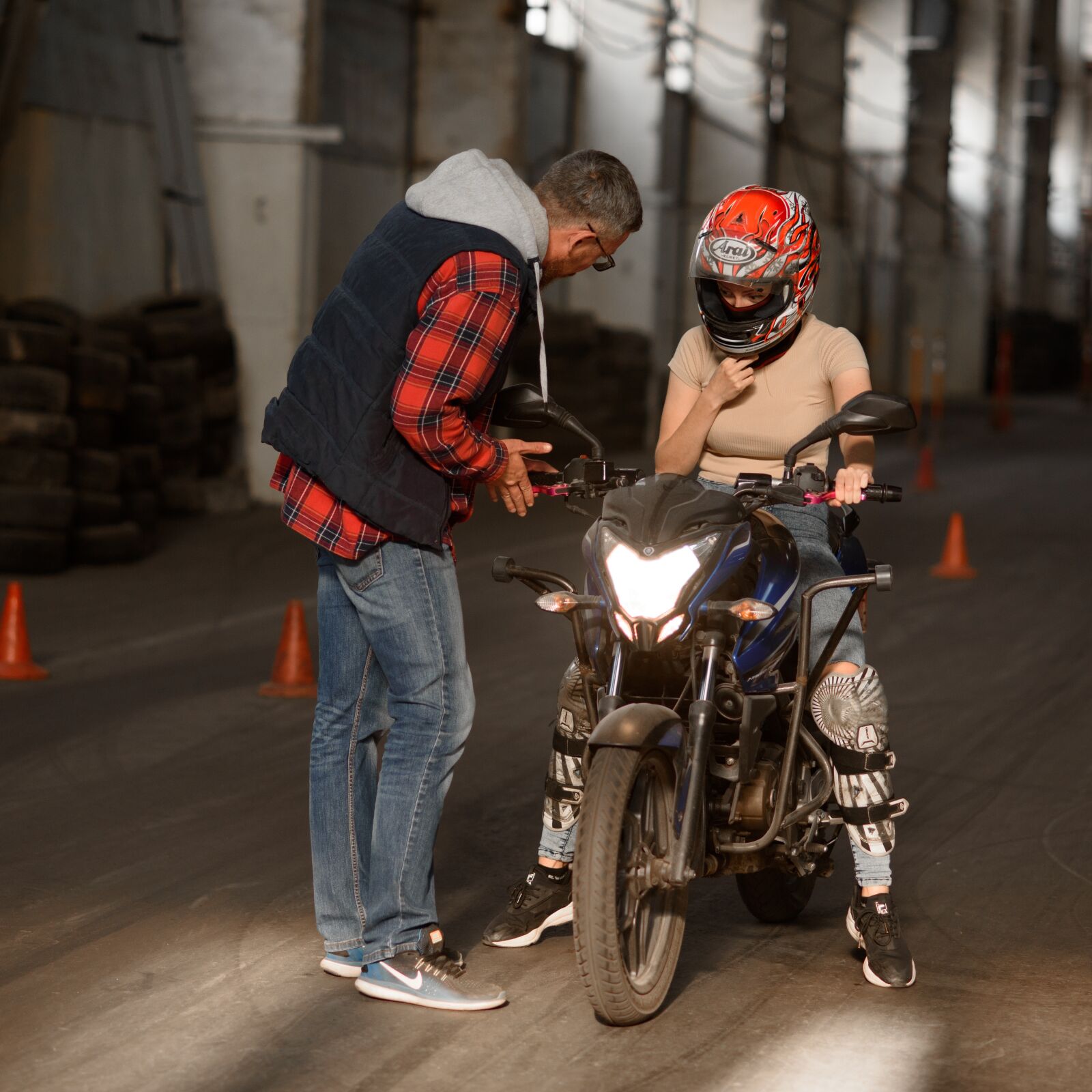 Nikon D750 sample photo. Girl, motorcycle, bike photography