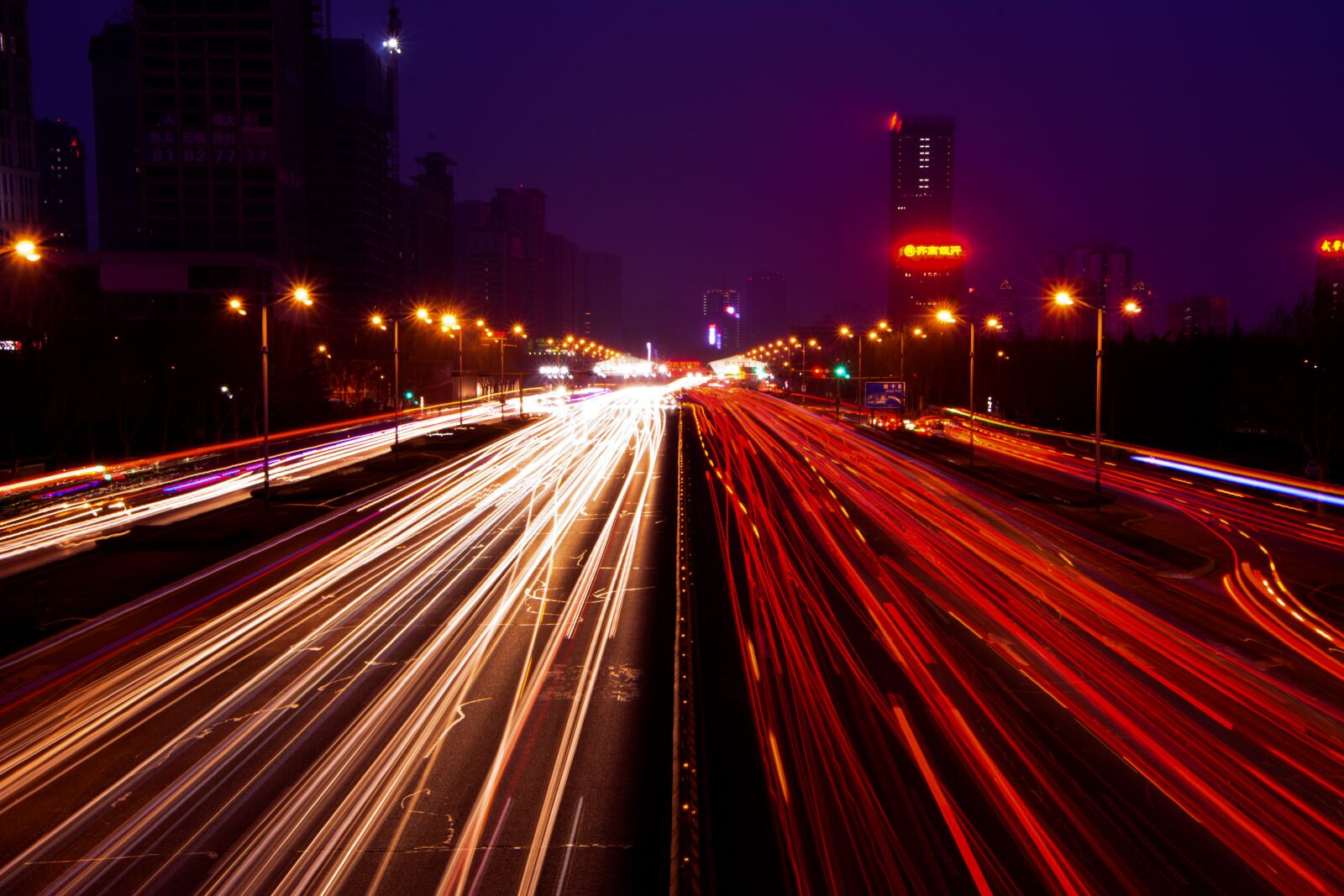 Nikon D5200 sample photo. Traffic, light, night photography