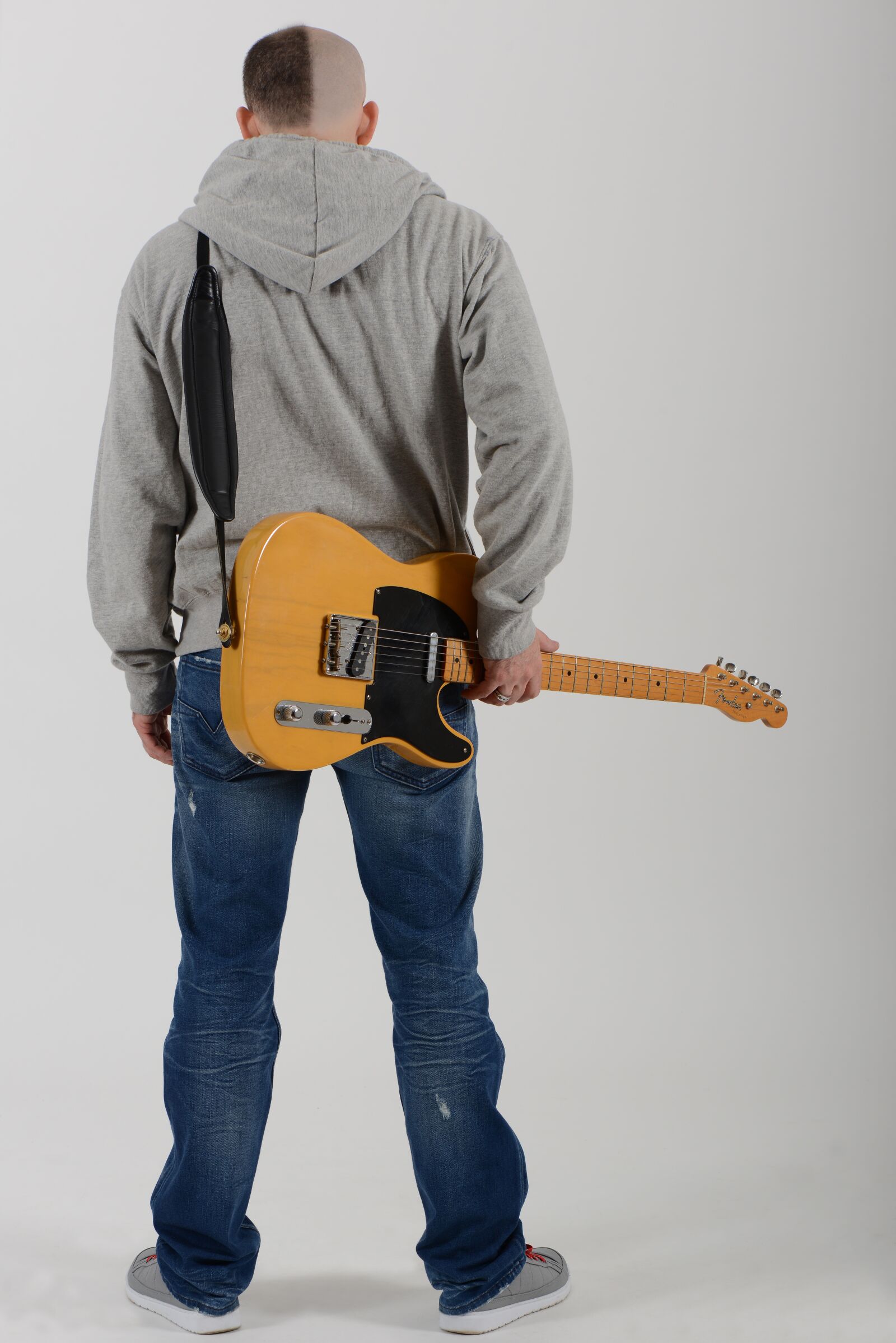 Nikon D800 sample photo. Sad man, guitar, haircut photography