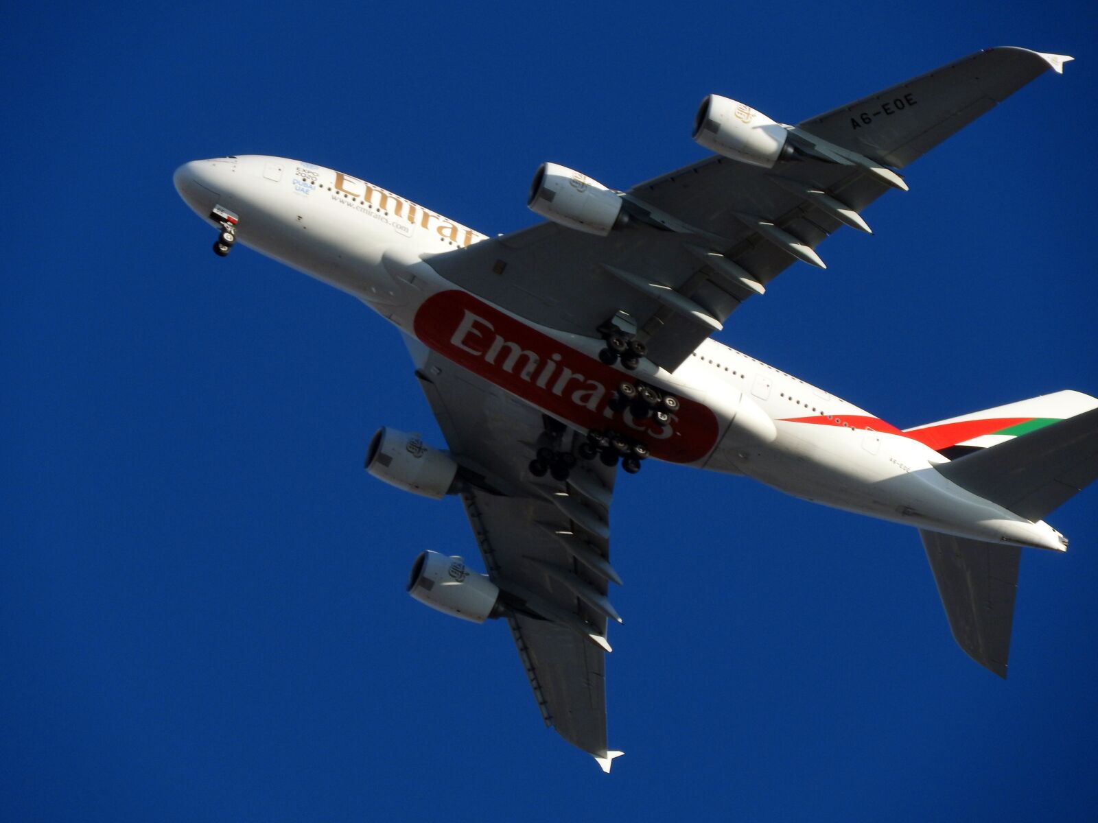Nikon Coolpix P610 sample photo. Plane, a380, dubai photography