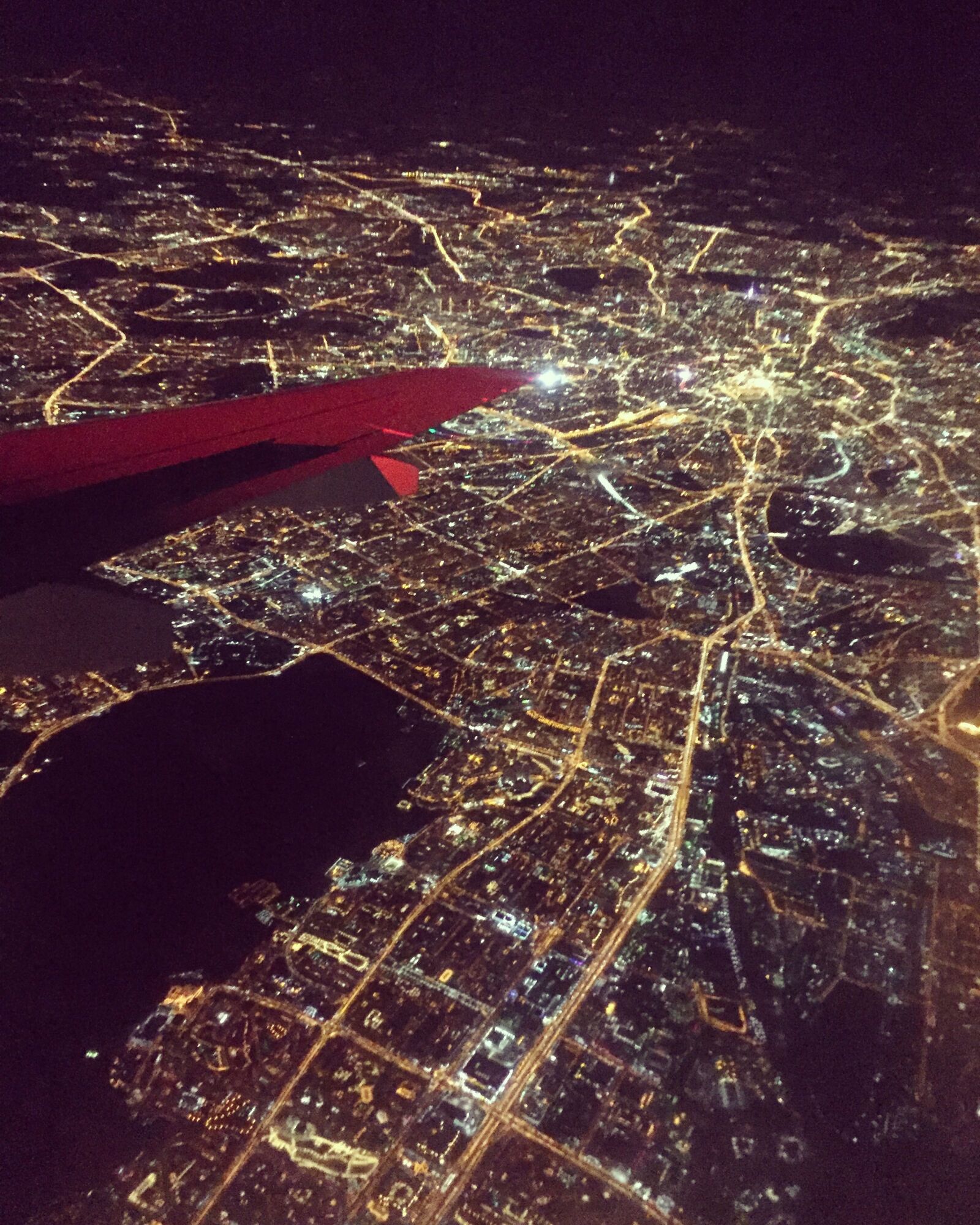 iPhone 6 back camera 4.15mm f/2.2 sample photo. Night moscow, wing, moscow photography