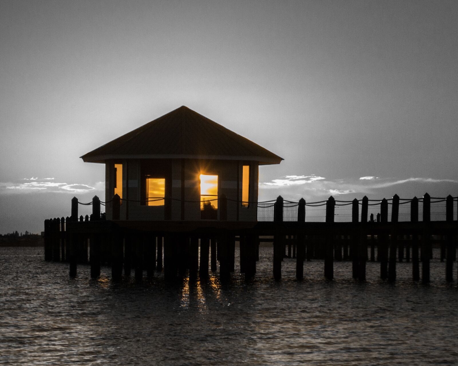 Nikon D3200 sample photo. Sunset, water, boathouse photography