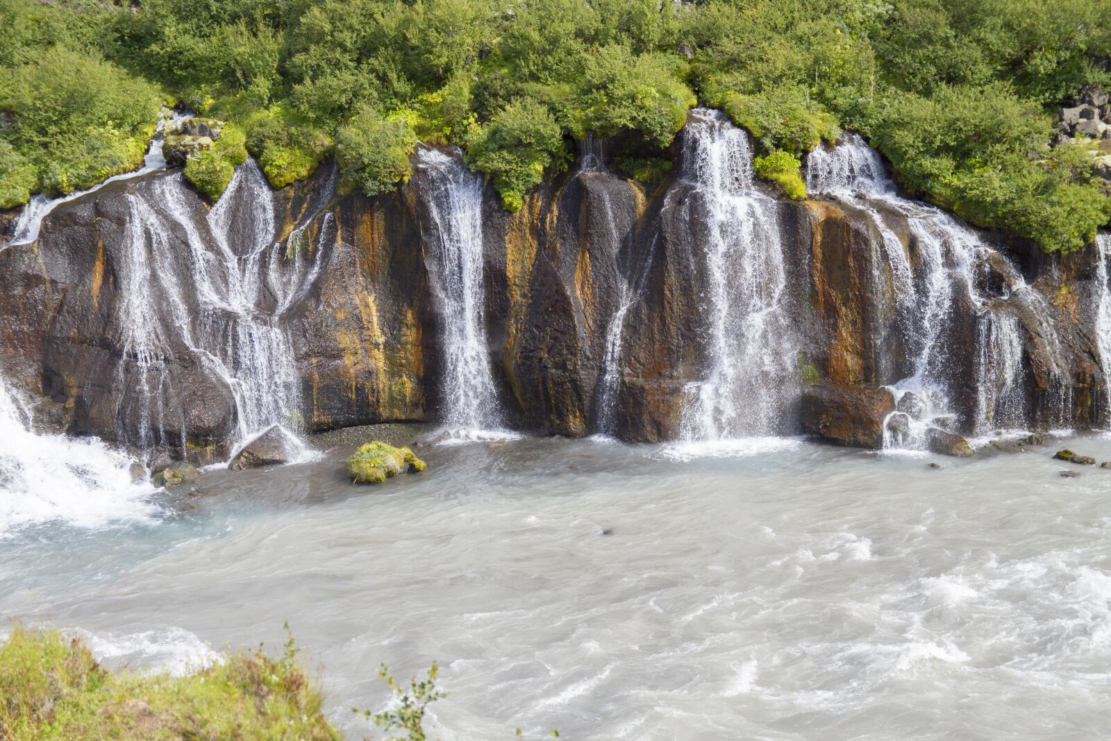 Canon EOS 7D sample photo. Iceland, waterfall, hraunfossar photography