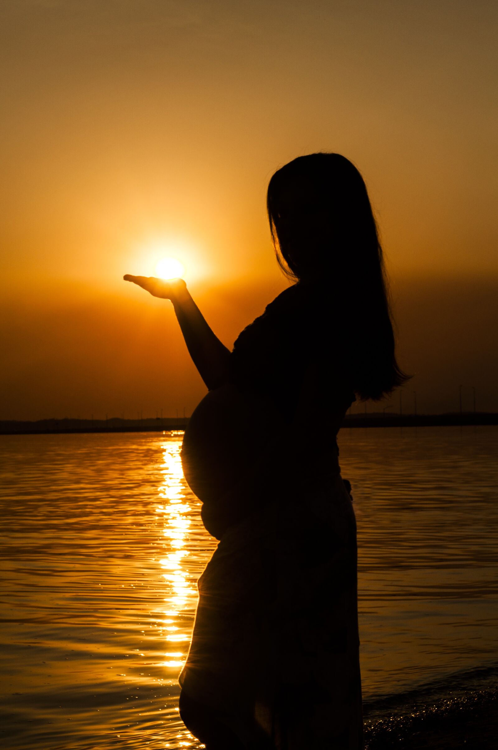 Nikon D90 sample photo. Mother, belly, sunset photography