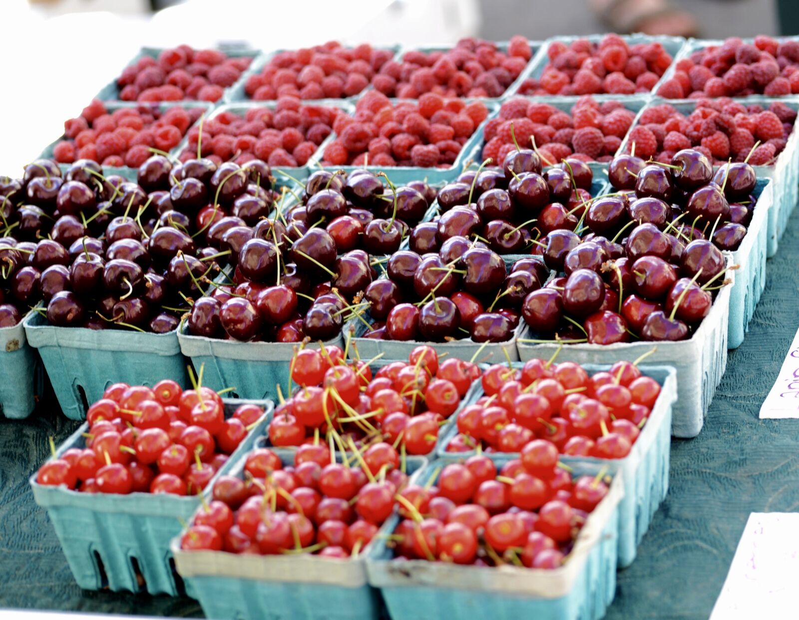 Nikon D600 sample photo. Cherries, raspberries, farmers market photography
