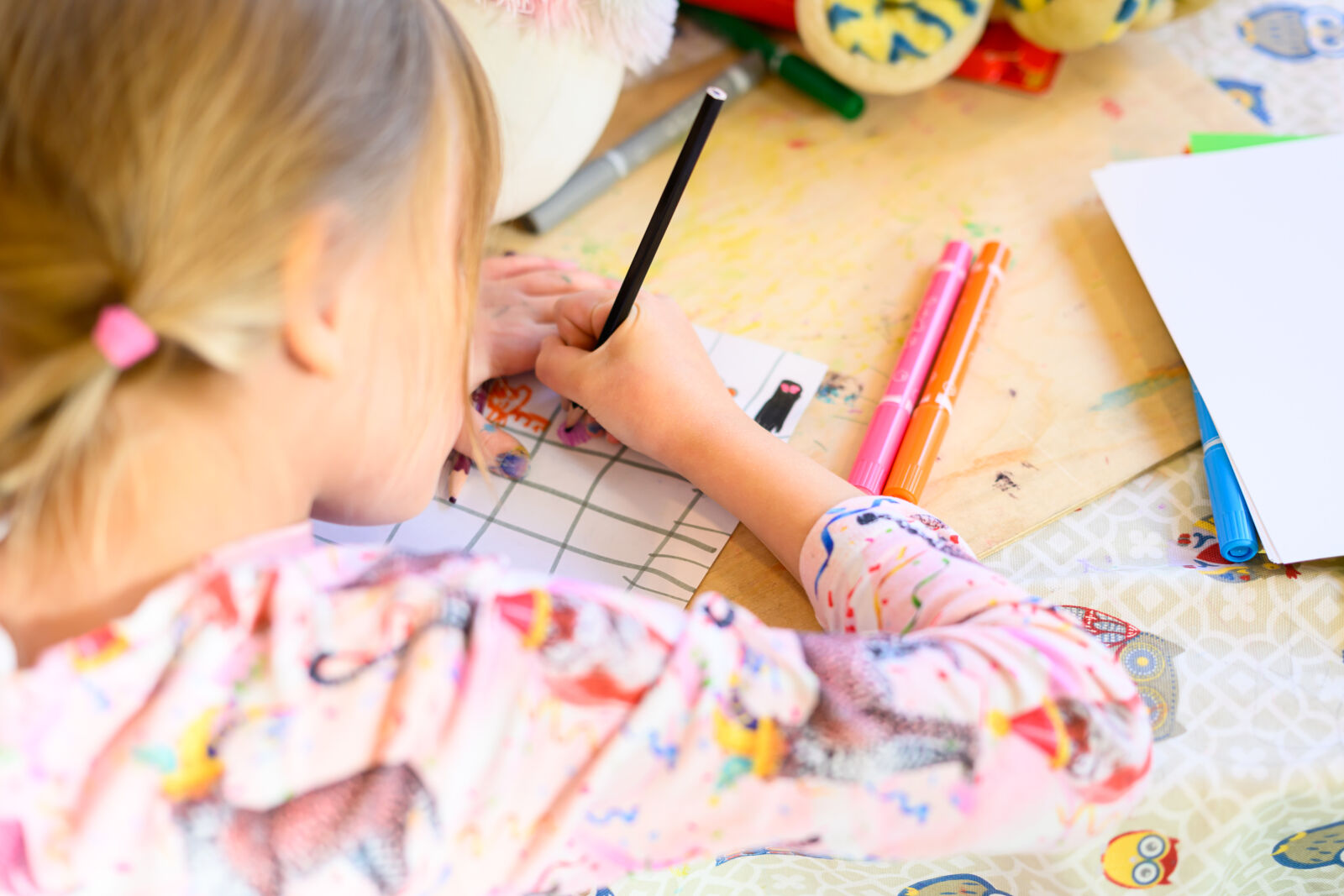 Nikon Z8 sample photo. Child drawing photography