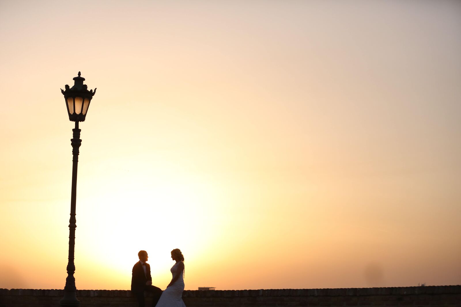 Canon EOS 5D Mark III sample photo. Backlight, bride, lamp, man photography