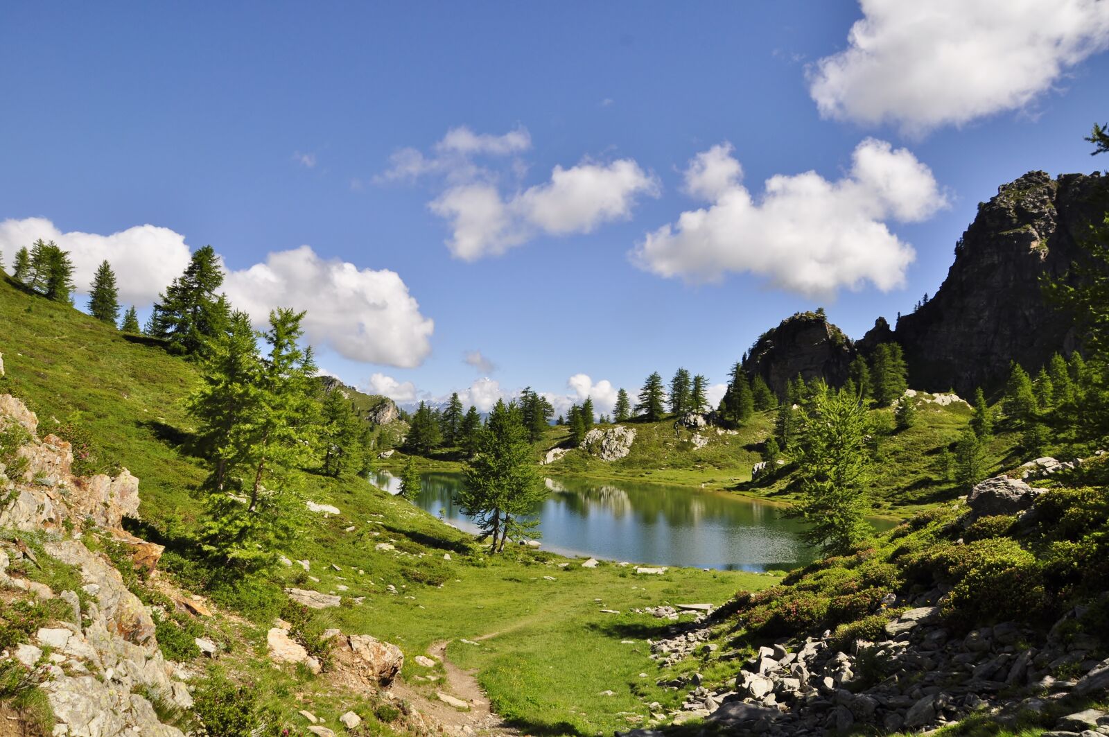 Nikon D5000 sample photo. Alps, lake, nature photography
