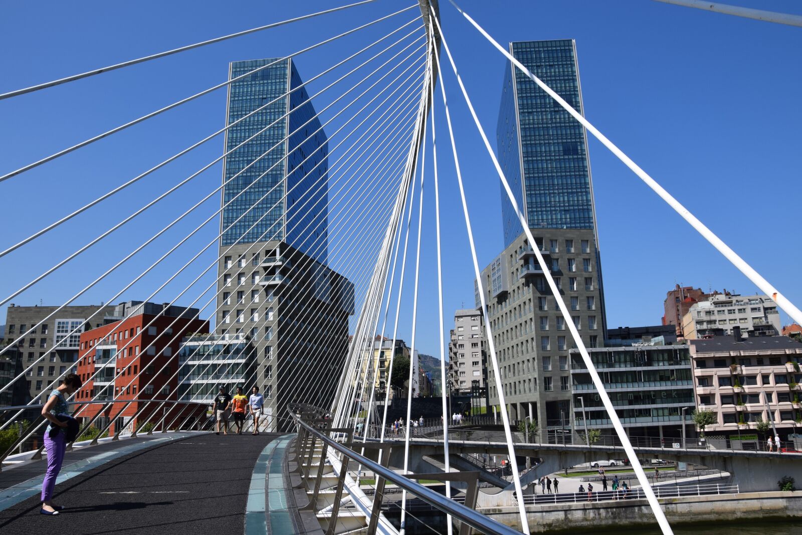 Nikon D3300 sample photo. Bilbao, zubizuri, bridge photography