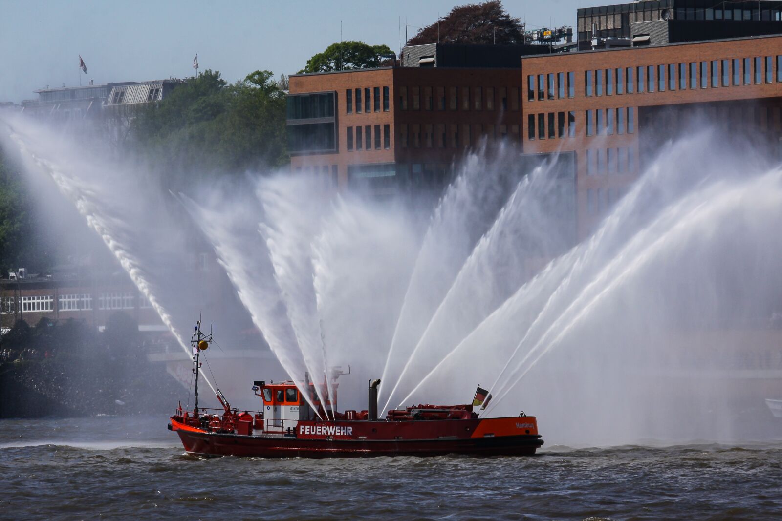 Canon EOS 50D sample photo. Fireboat, fire ship, water photography