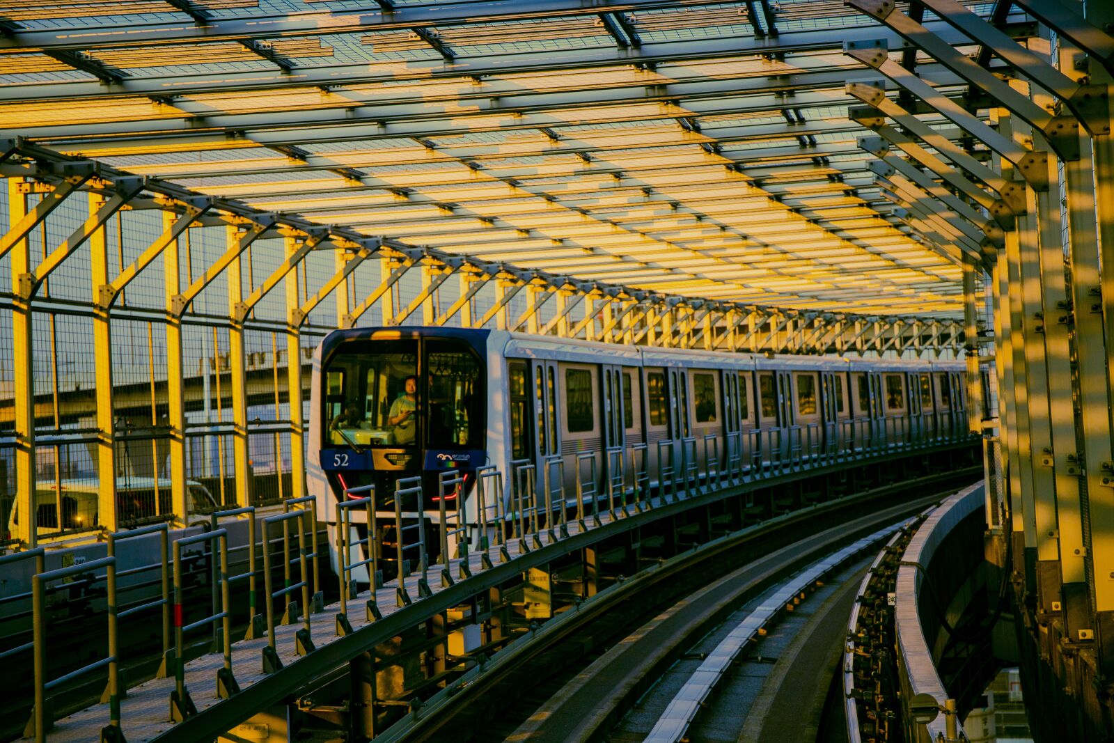 Canon EF 24-70mm F4L IS USM sample photo. Train, railway, sunset photography