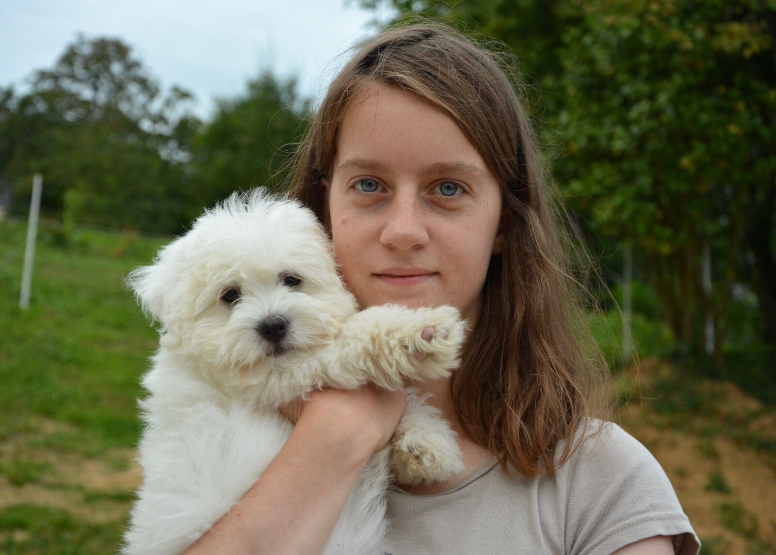 Nikon D5200 sample photo. Puppy, girl, kiss photography