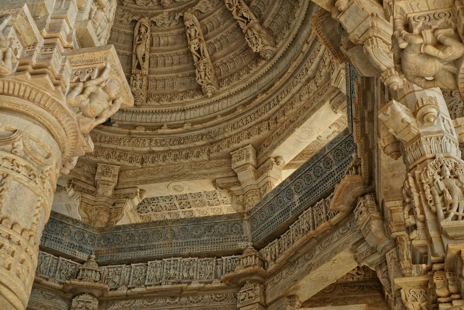 Sony a6000 + Sony E 18-55mm F3.5-5.6 OSS sample photo. Jain temple, chaumukkha mandir photography