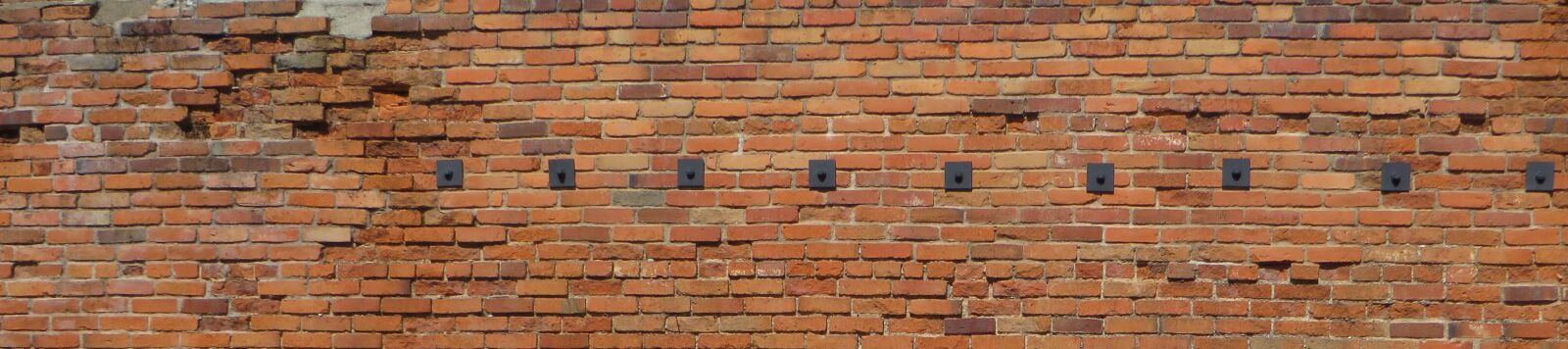 Canon PowerShot SX270 HS sample photo. Brick, wall, dots photography