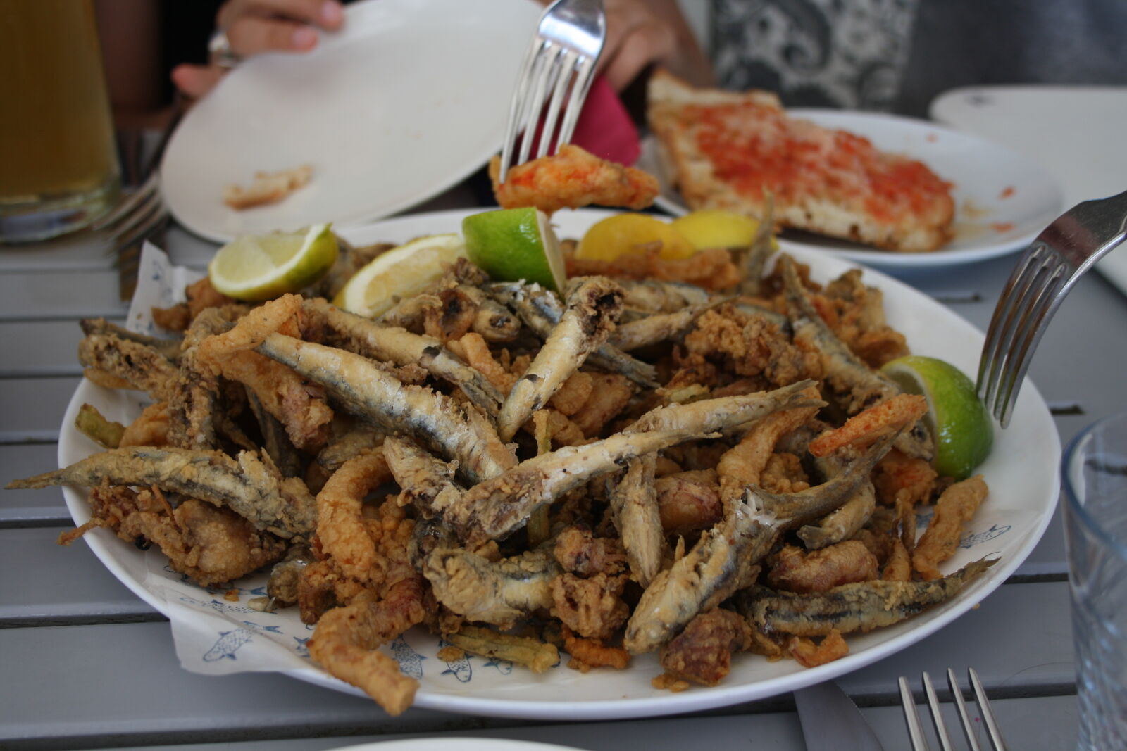 Canon EF-S 18-55mm F3.5-5.6 II sample photo. Dish, fish, food, forks photography