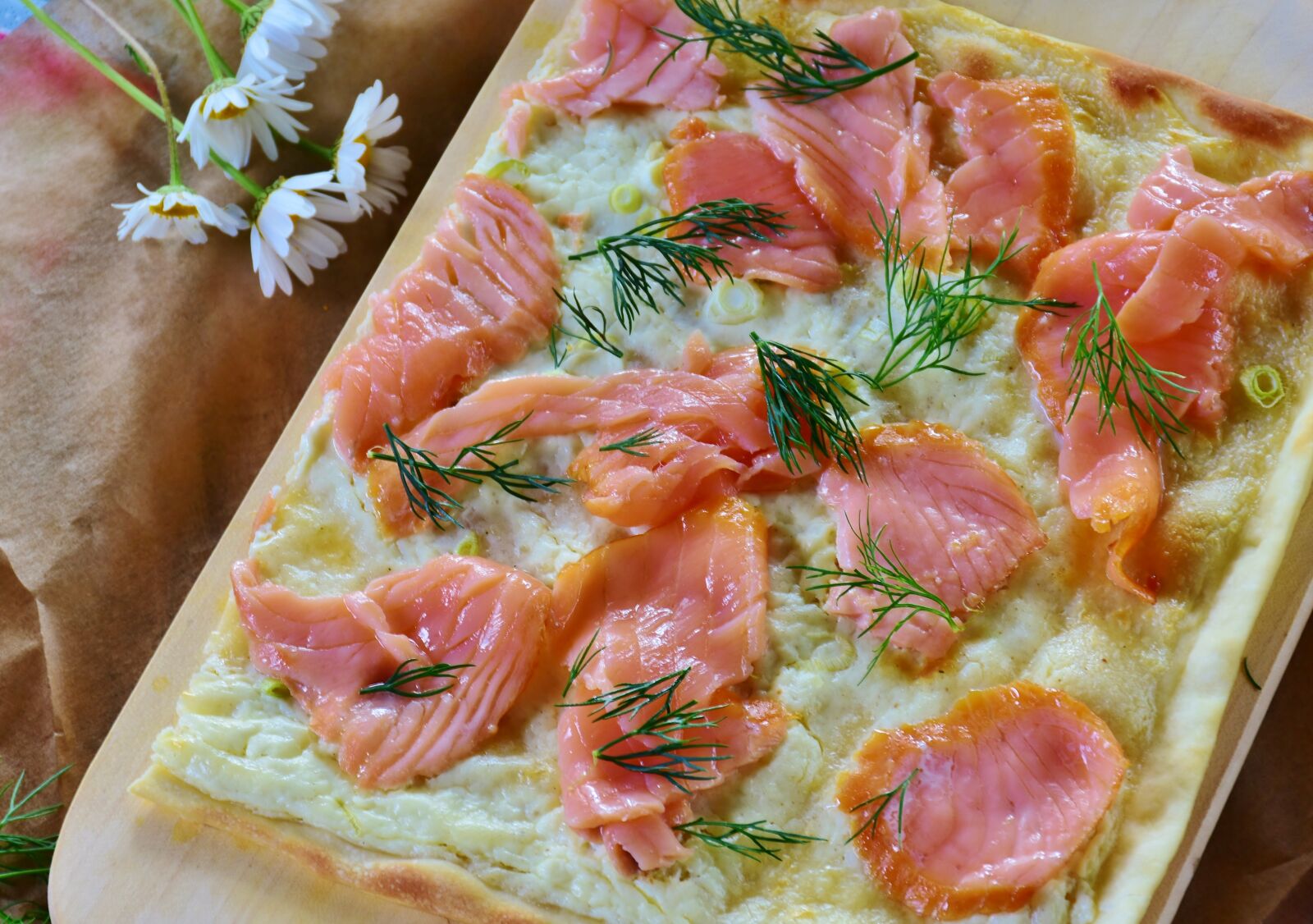 Nikon D7200 sample photo. Tarte flamb e, salmon photography